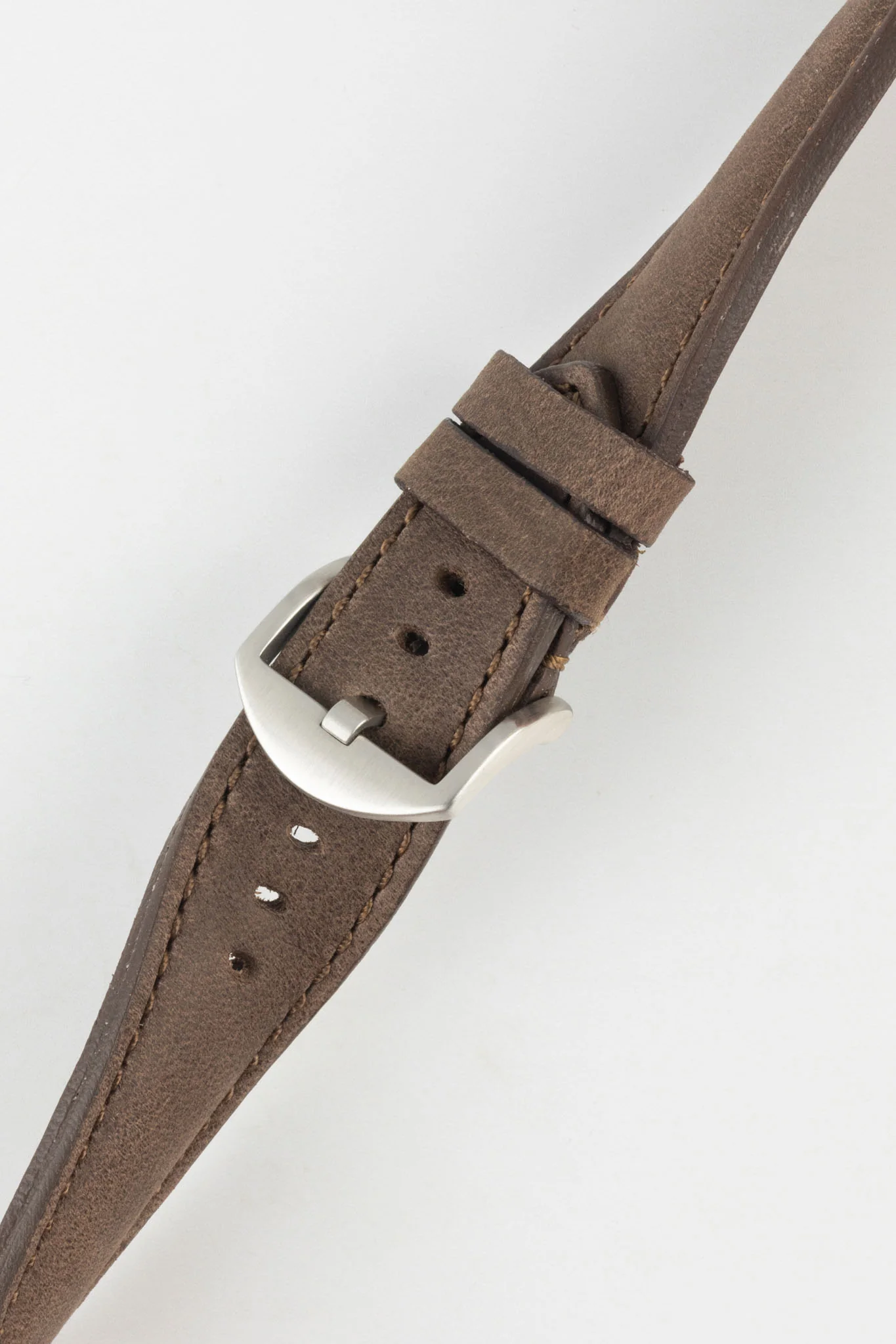 RIOS1931 DERBY Genuine Vintage Leather Watch Strap in MOCHA - Image 5