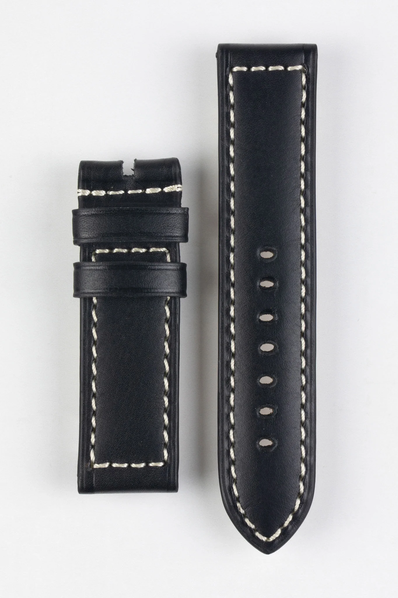 RIOS1931 FIRENZE Genuine Russia Leather Watch Strap in BLACK - Image 17
