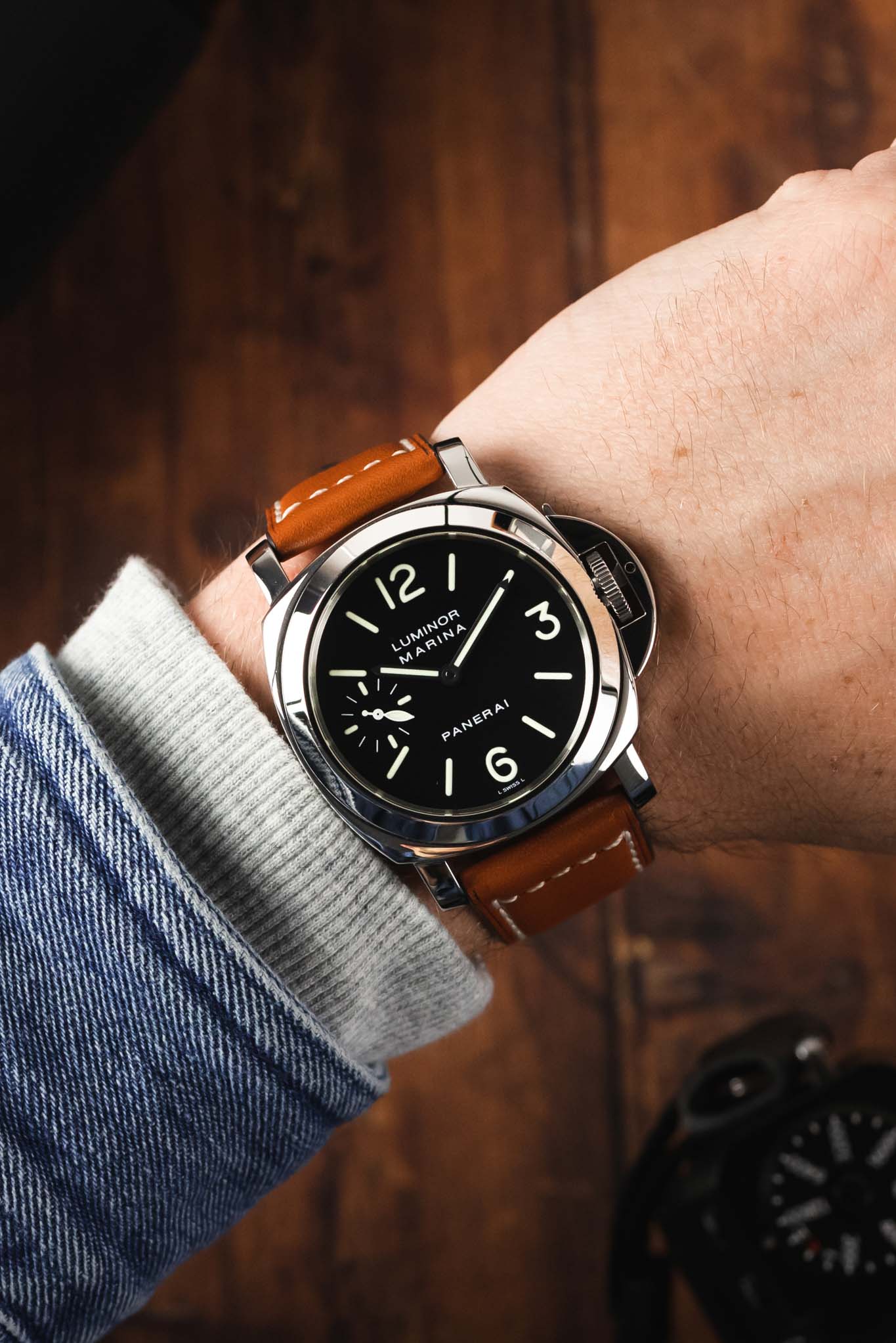 RIOS1931 FIRENZE Genuine Russia Leather Watch Strap in COGNAC - Image 2