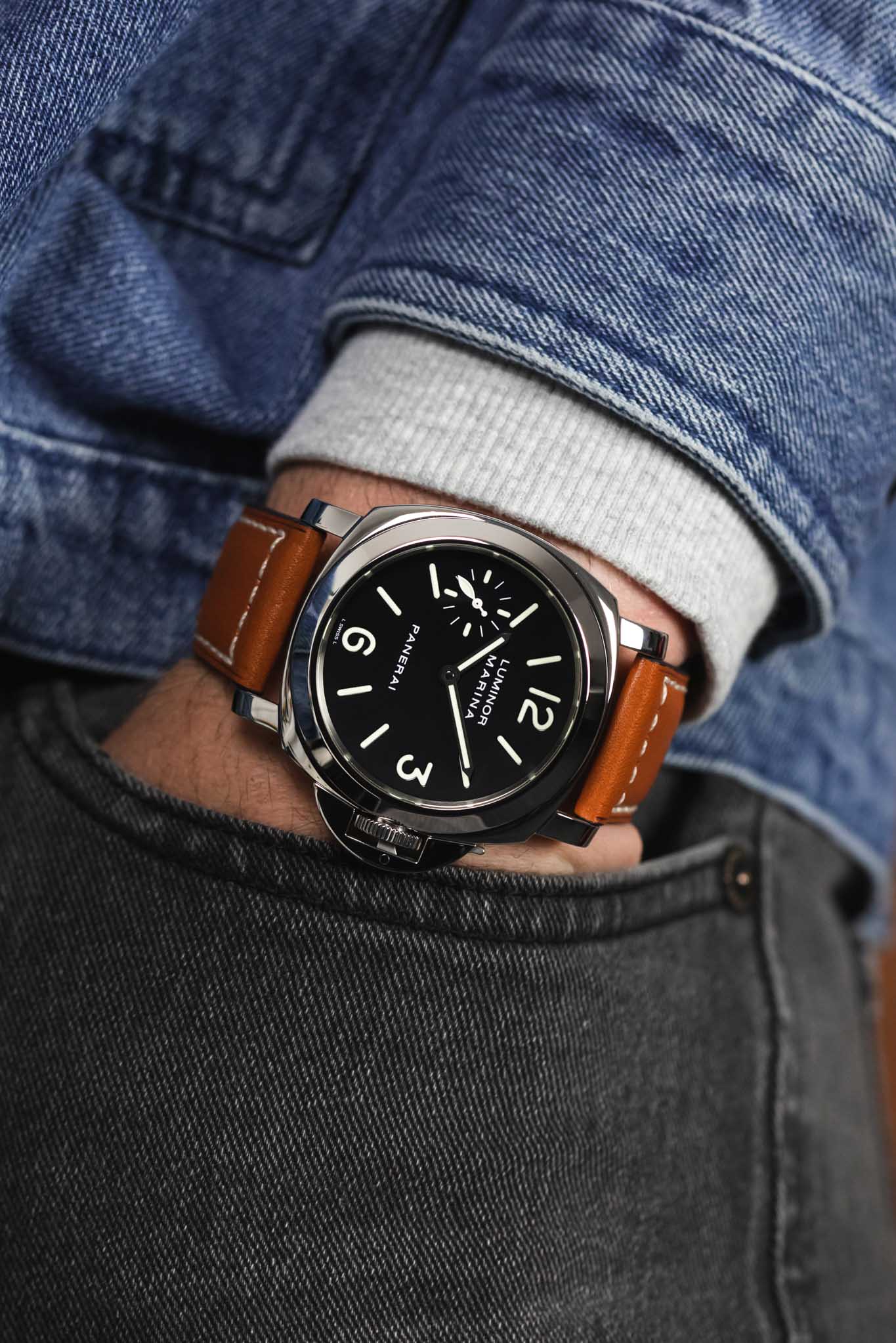 RIOS1931 FIRENZE Genuine Russia Leather Watch Strap in COGNAC - Image 4