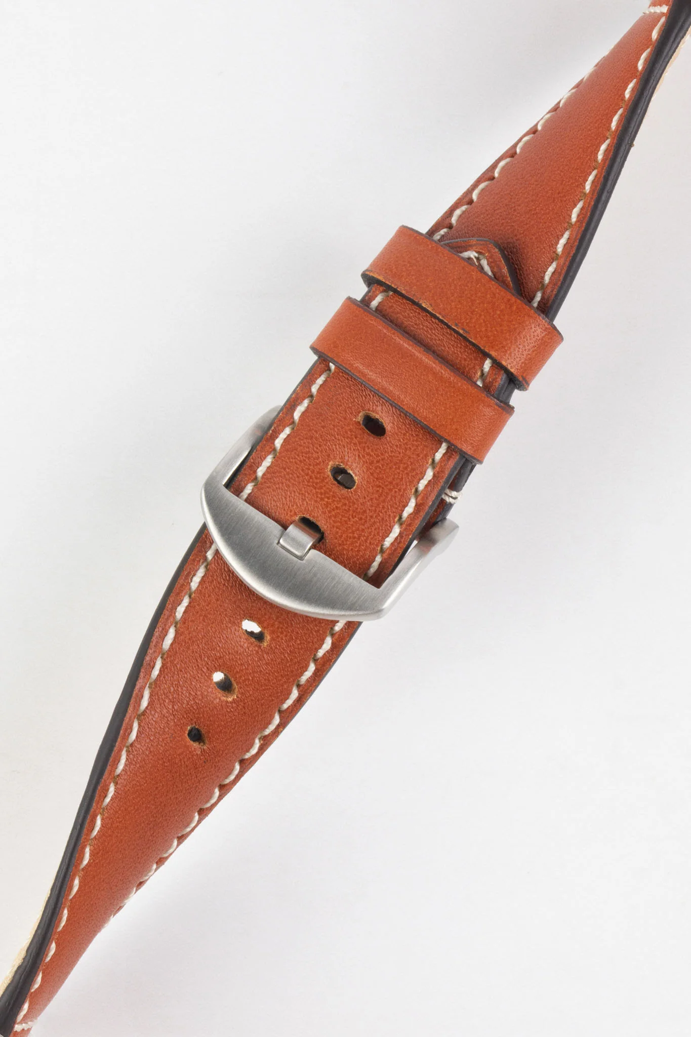 RIOS1931 FIRENZE Genuine Russia Leather Watch Strap in COGNAC - Image 5