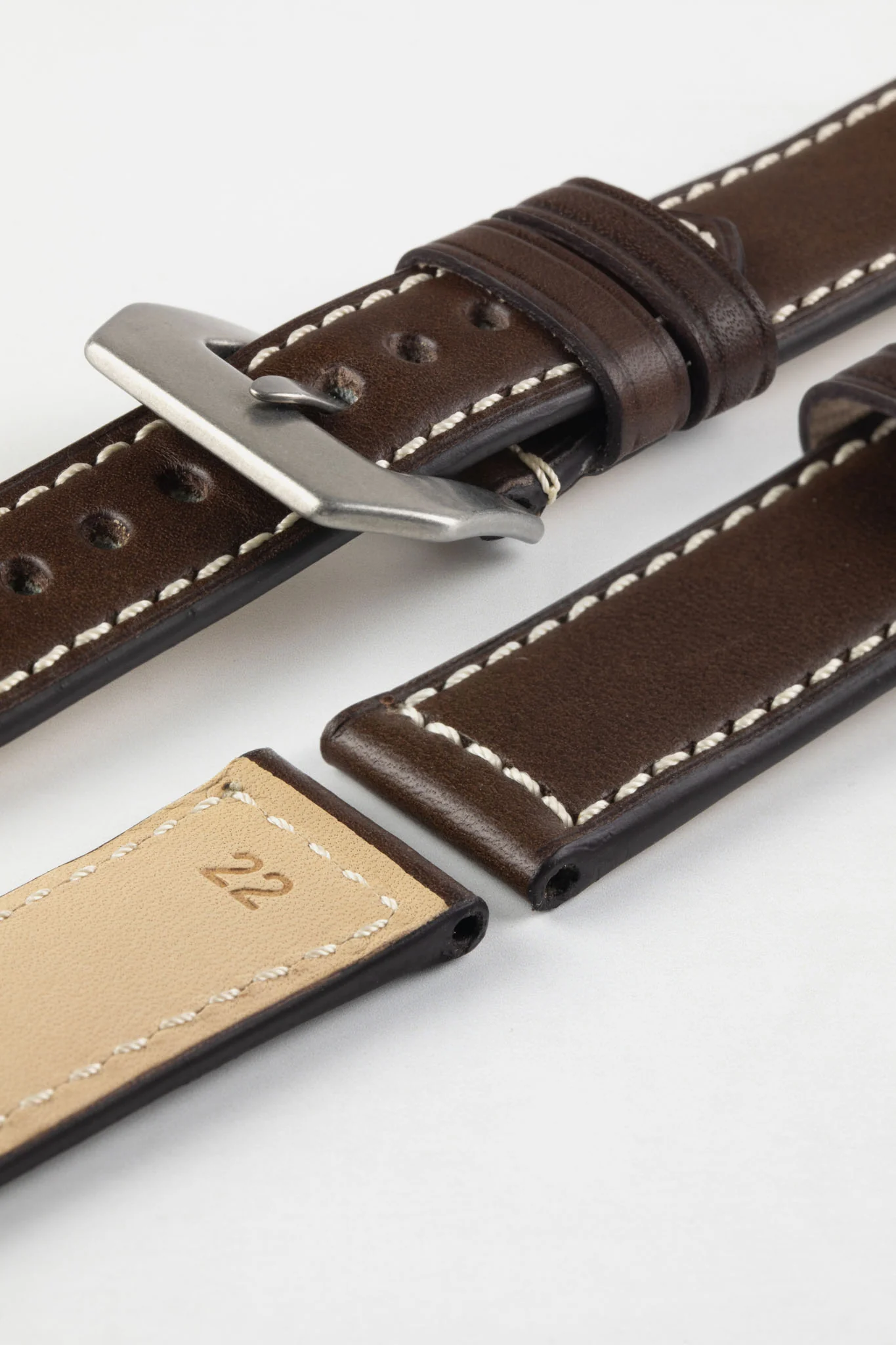 RIOS1931 FIRENZE Genuine Russia Leather Watch Strap in MOCHA - Image 15
