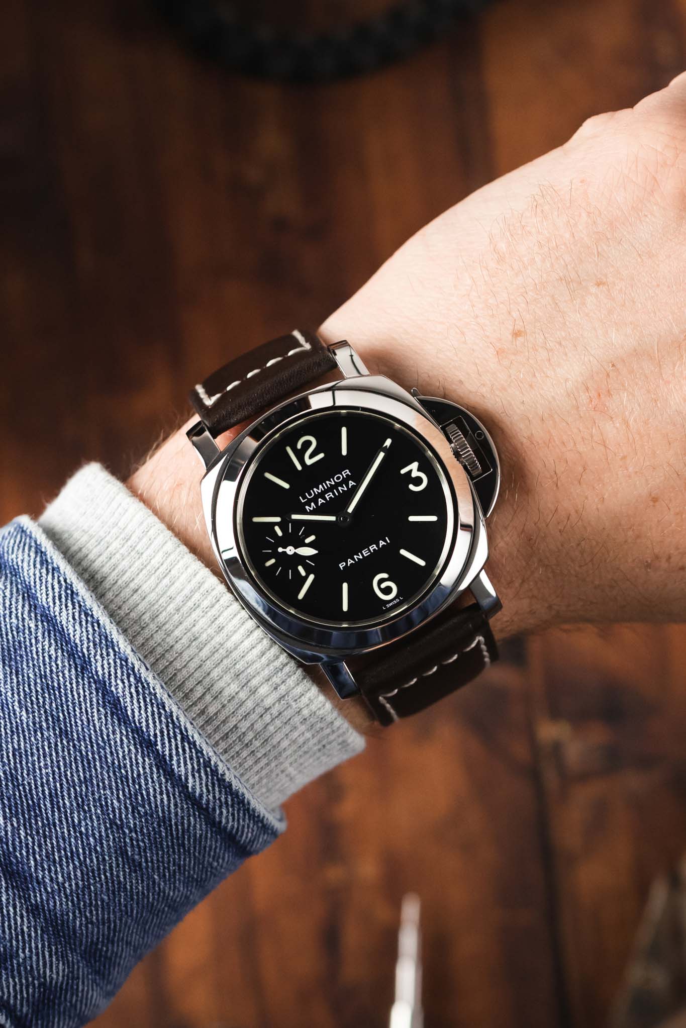 RIOS1931 FIRENZE Genuine Russia Leather Watch Strap in MOCHA - Image 2