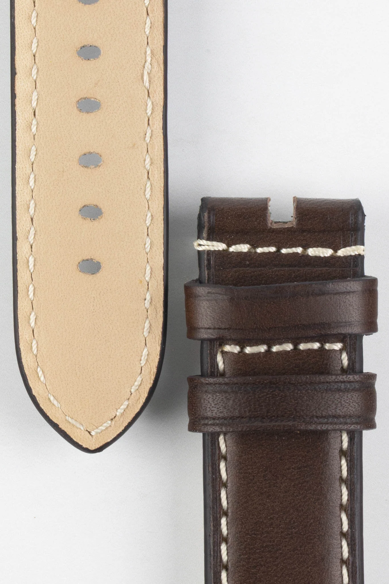 RIOS1931 FIRENZE Genuine Russia Leather Watch Strap in MOCHA - Image 4