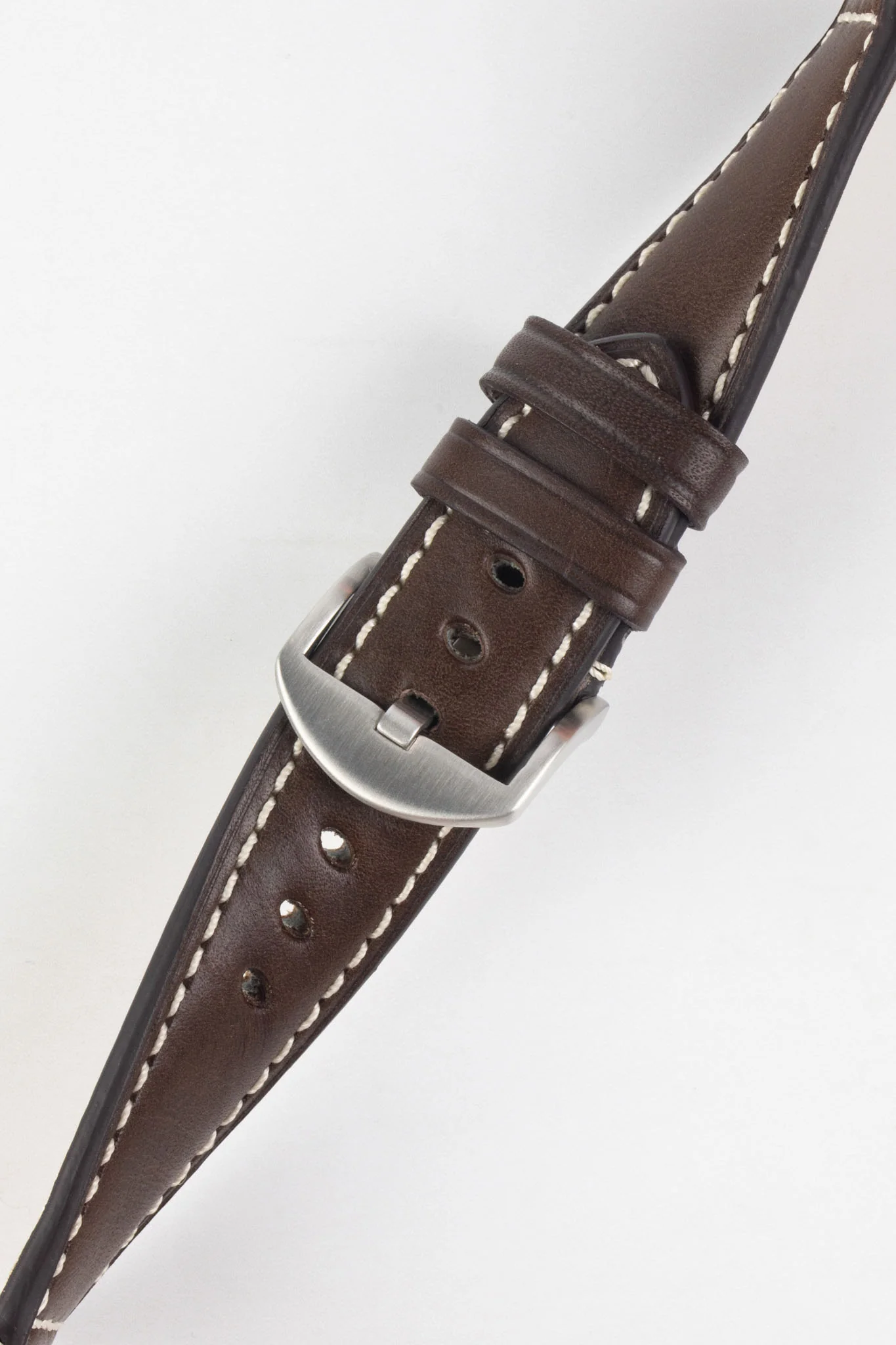 RIOS1931 FIRENZE Genuine Russia Leather Watch Strap in MOCHA - Image 6