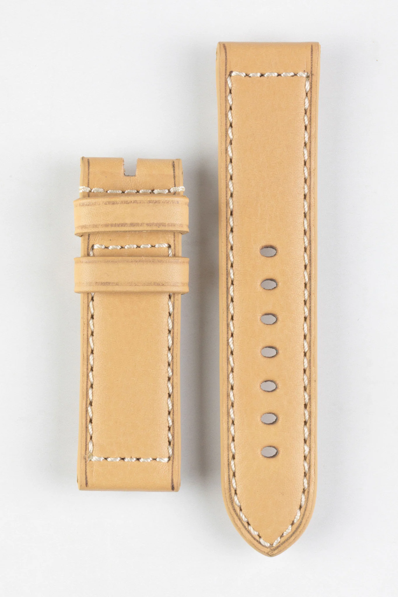 RIOS1931 FIRENZE Genuine Russia Leather Watch Strap in SAND - Image 17