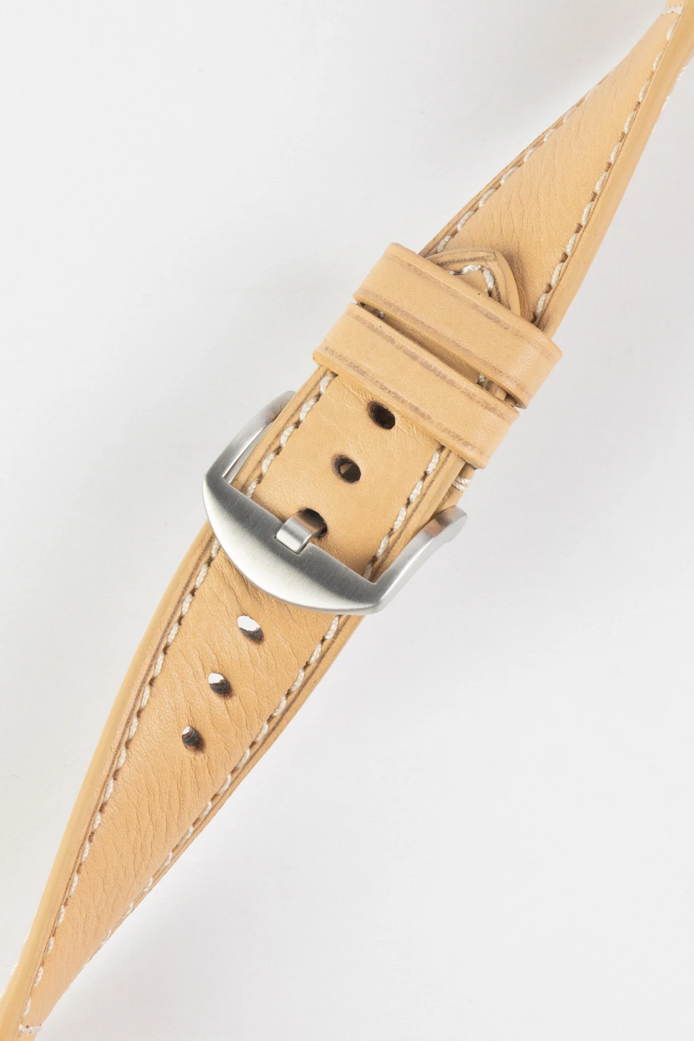 RIOS1931 FIRENZE Genuine Russia Leather Watch Strap in SAND - Image 5