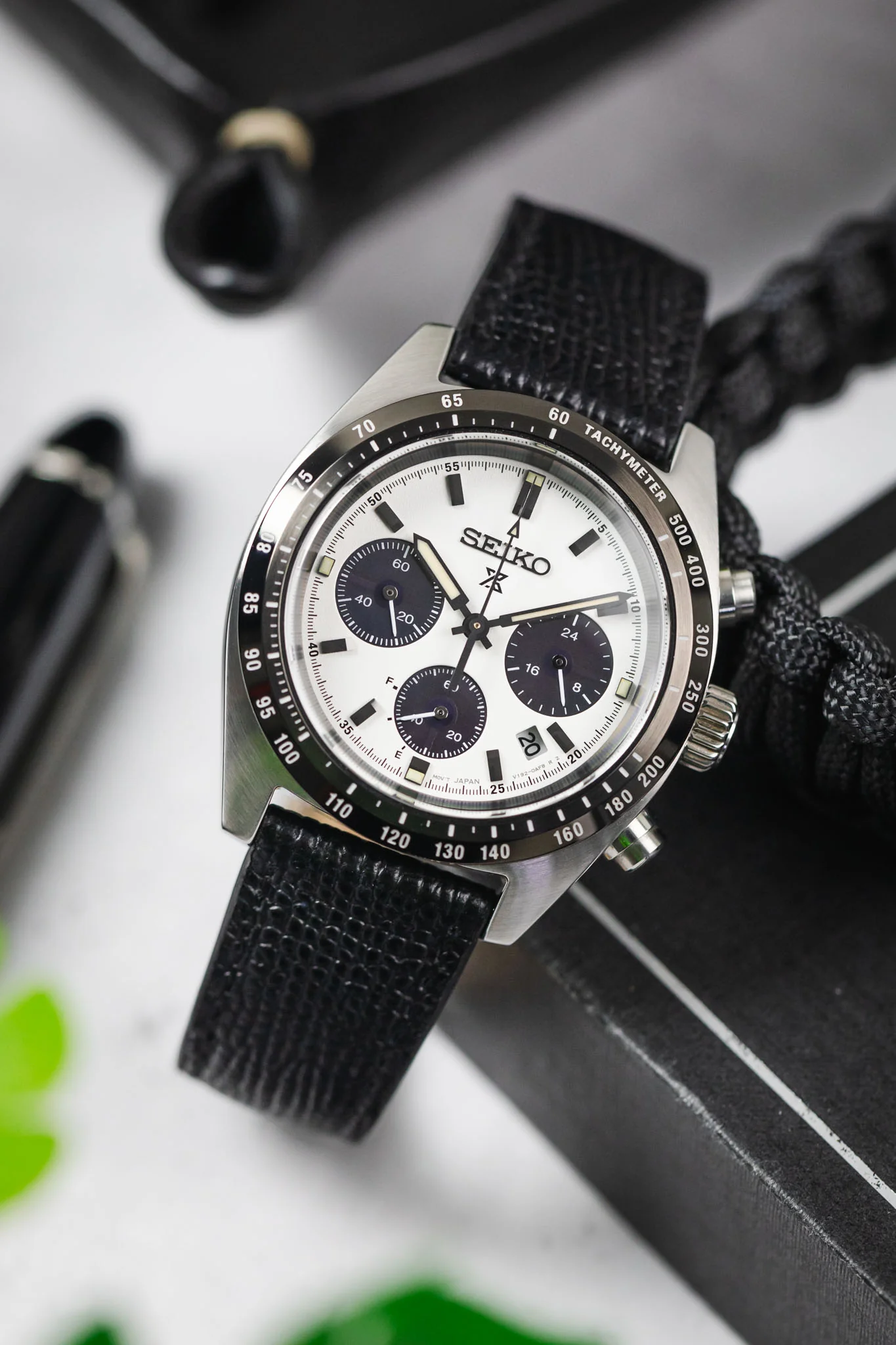 RIOS1931 FRENCH Leather Watch Strap in BLACK - Image 4