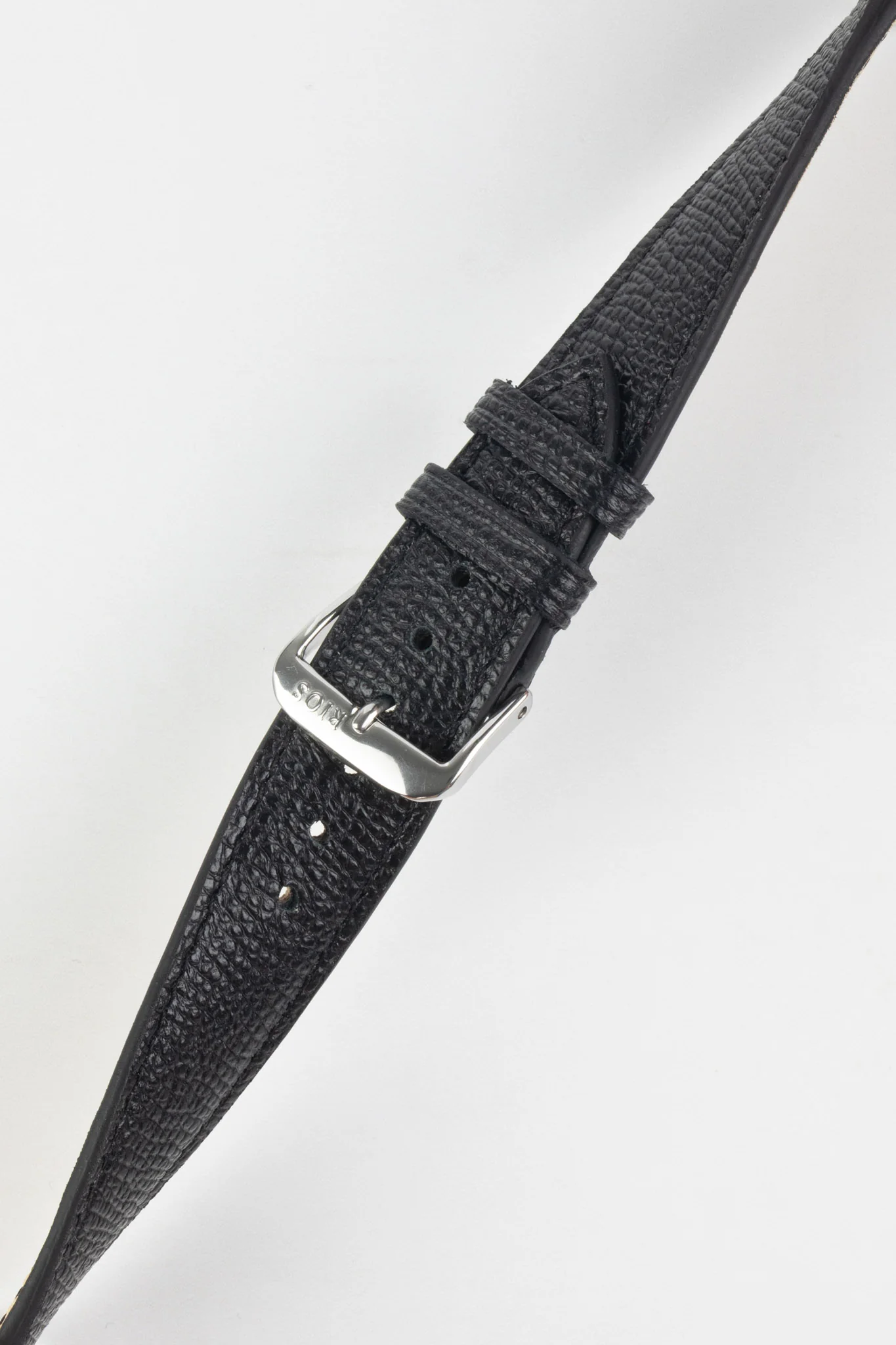 RIOS1931 FRENCH Leather Watch Strap in BLACK - Image 5