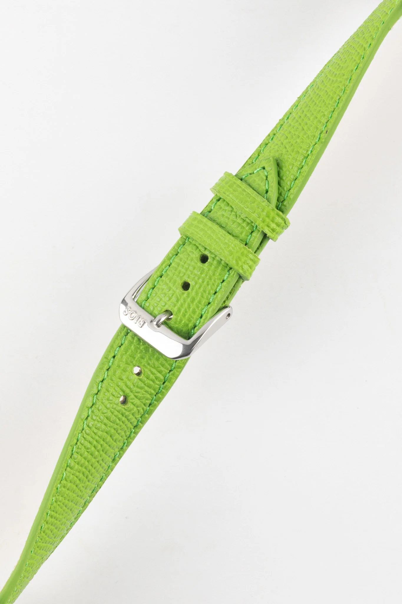 RIOS1931 FRENCH Leather Watch Strap in APPLE GREEN - Image 5