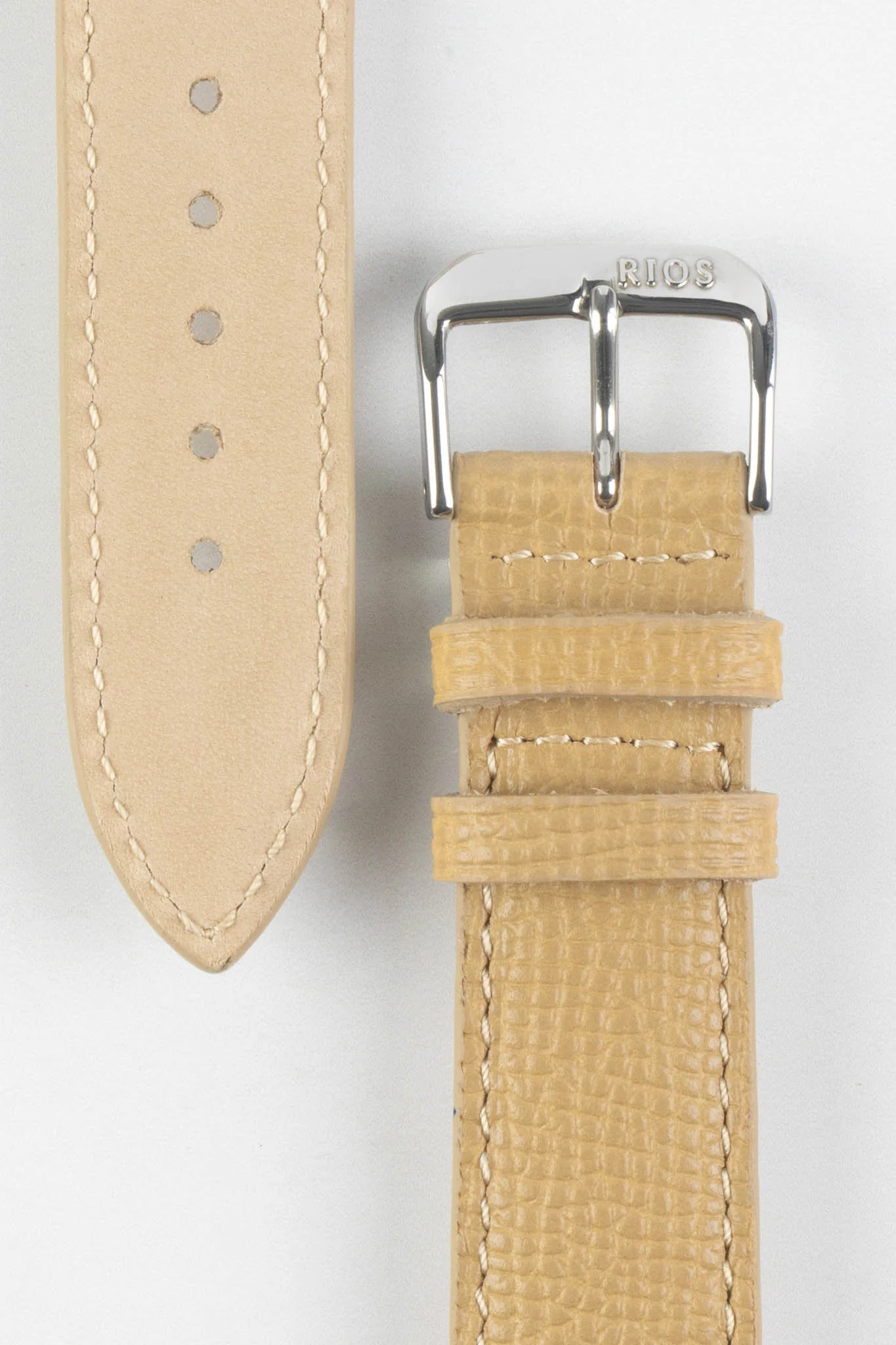 RIOS1931 FRENCH Leather Watch Strap in CASHMERE - Image 3