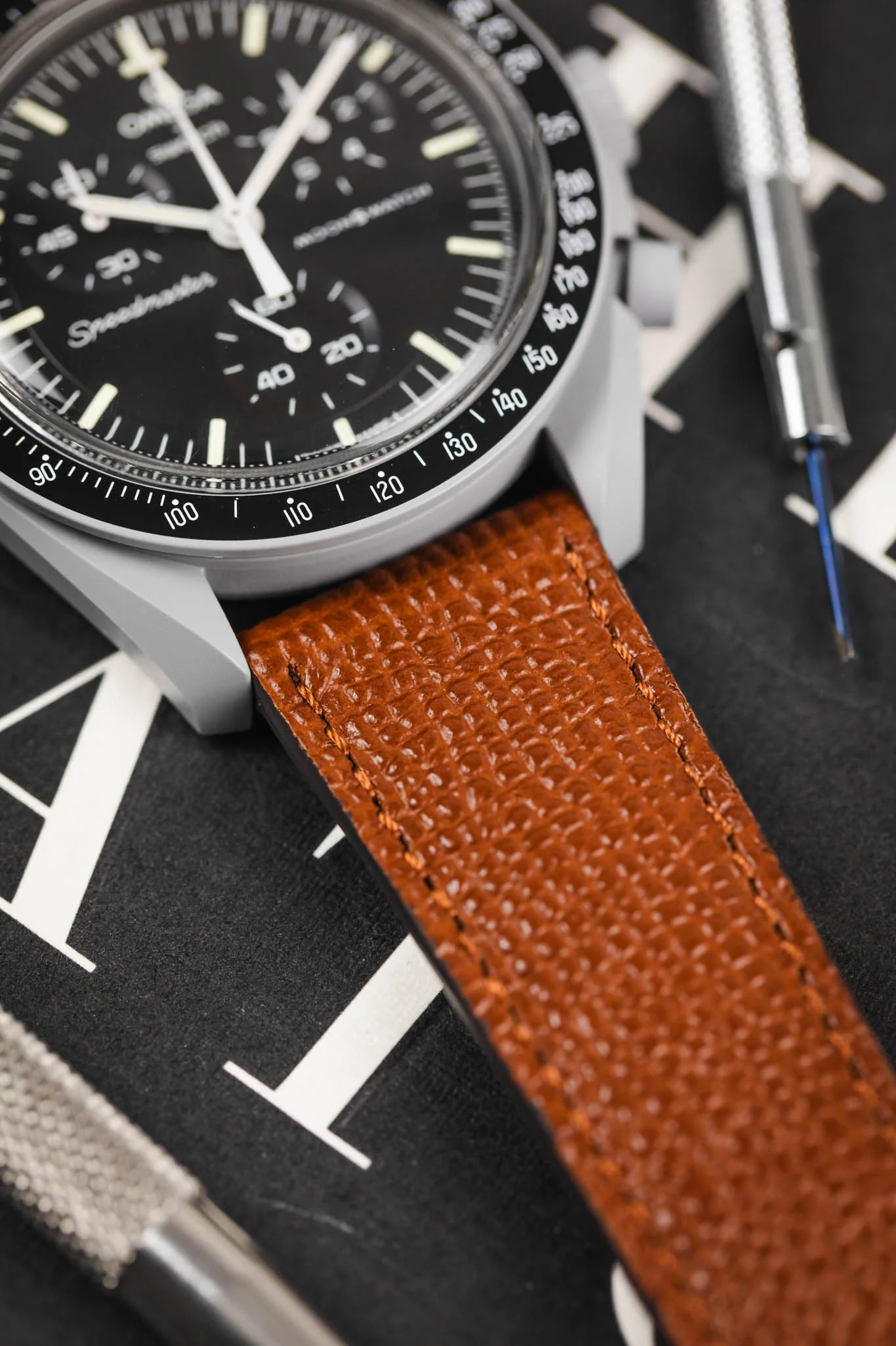 RIOS1931 FRENCH Leather Watch Strap in COGNAC - Image 6