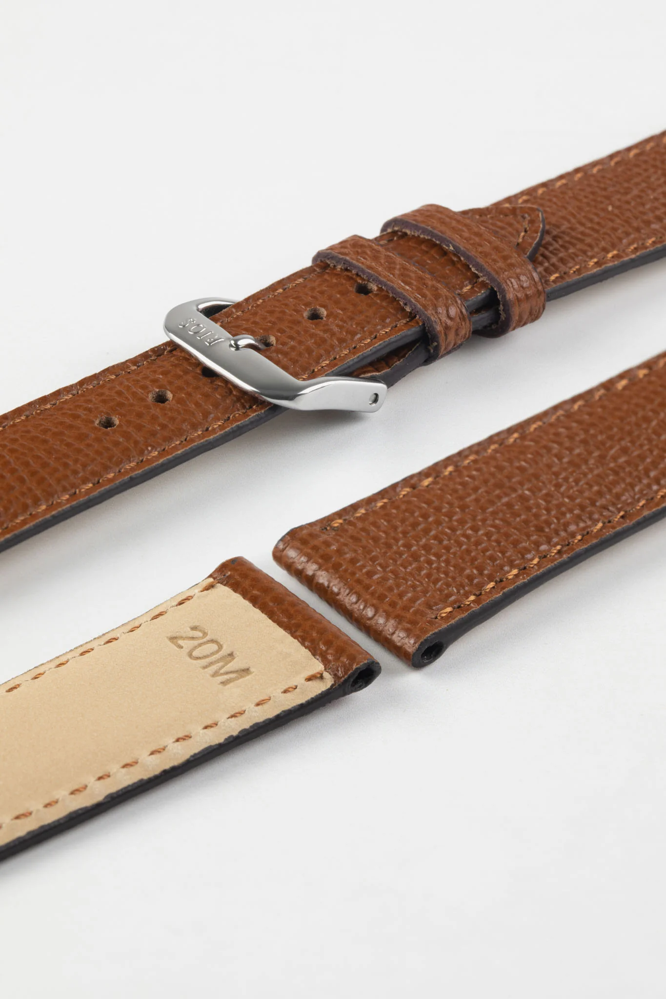 RIOS1931 FRENCH Leather Watch Strap in COGNAC - Image 7