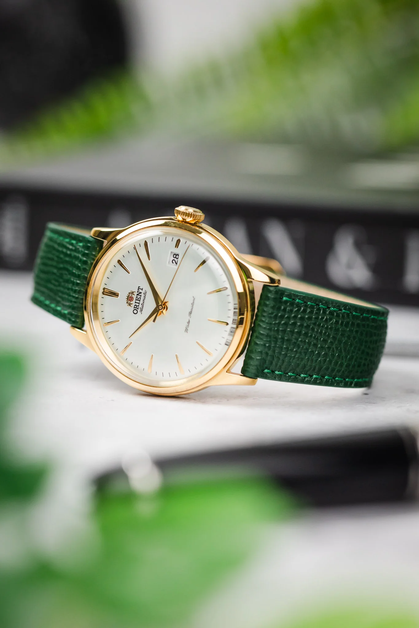 RIOS1931 FRENCH Leather Watch Strap in FOREST GREEN - Image 4