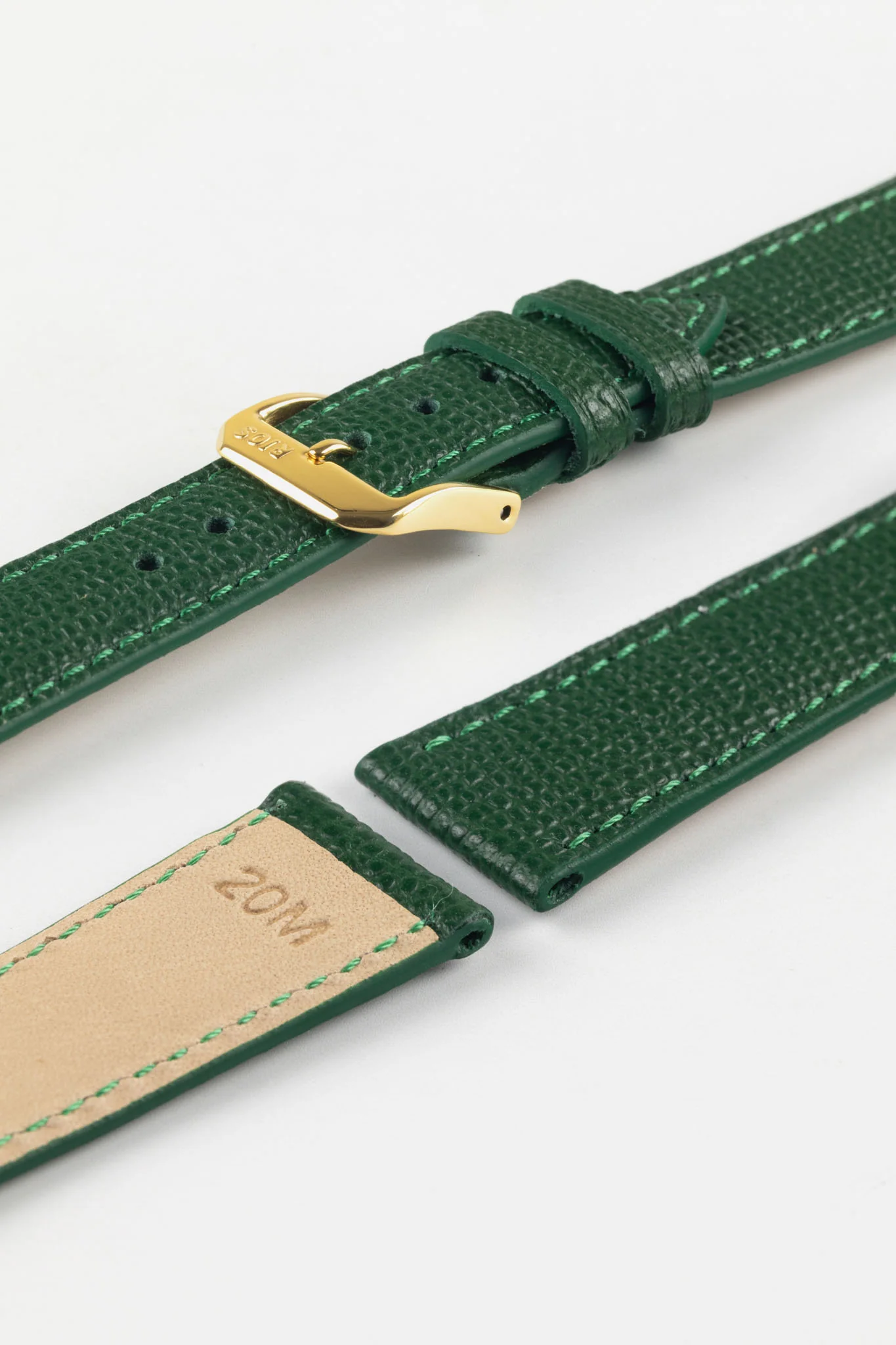 RIOS1931 FRENCH Leather Watch Strap in FOREST GREEN - Image 7