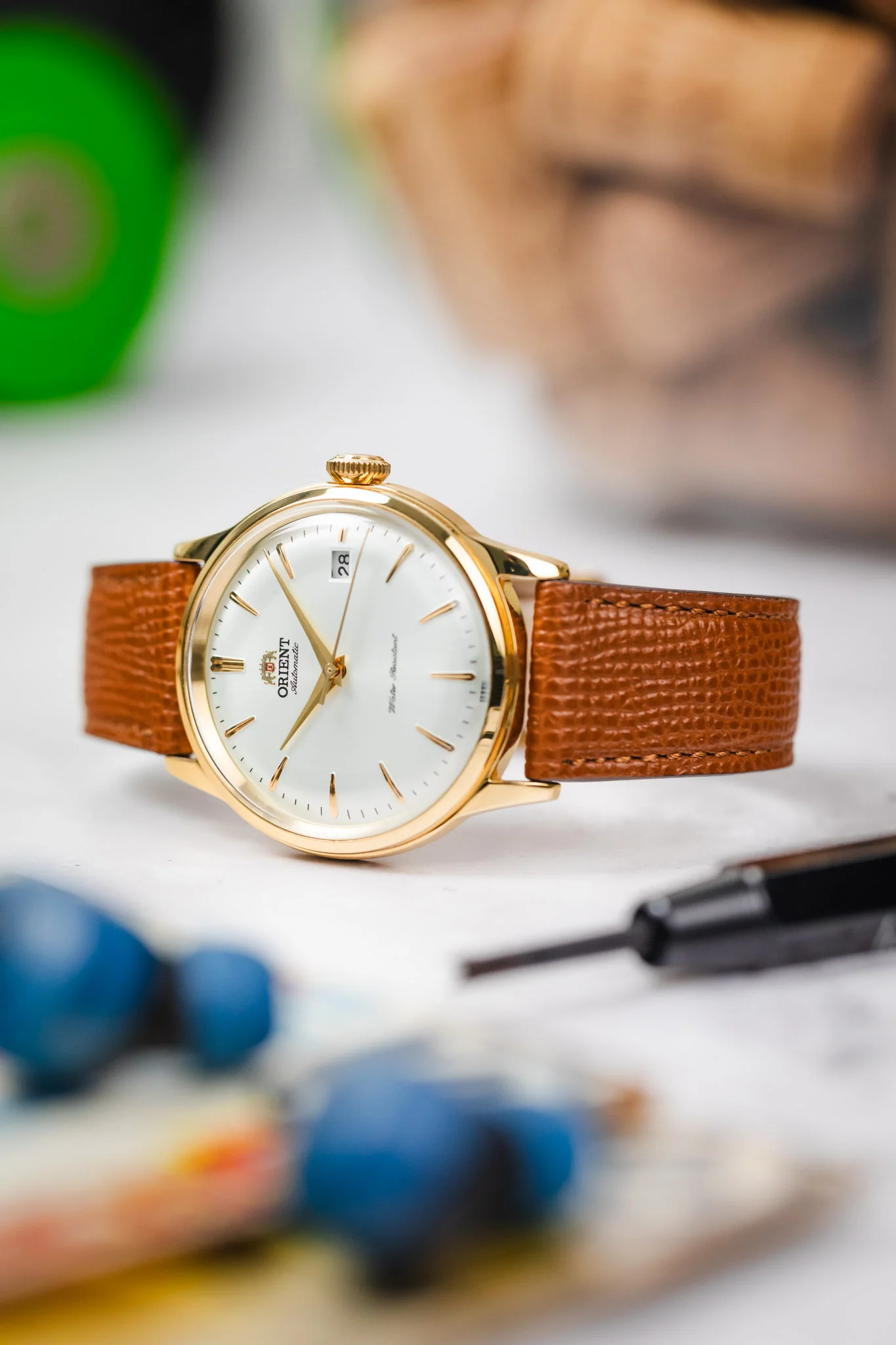 RIOS1931 FRENCH Leather Watch Strap in HONEY - Image 4