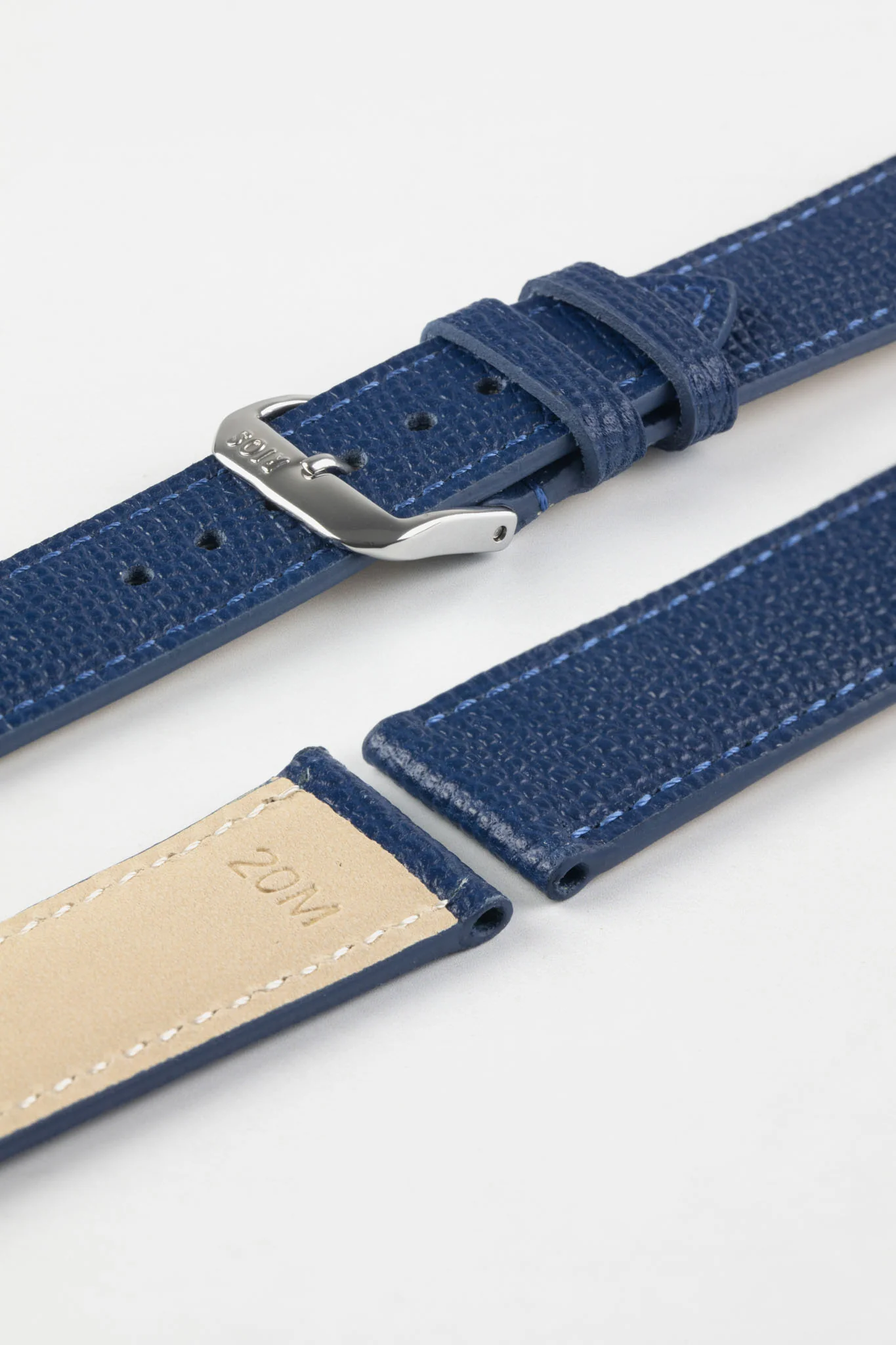 RIOS1931 FRENCH Leather Watch Strap in OCEAN BLUE - Image 7