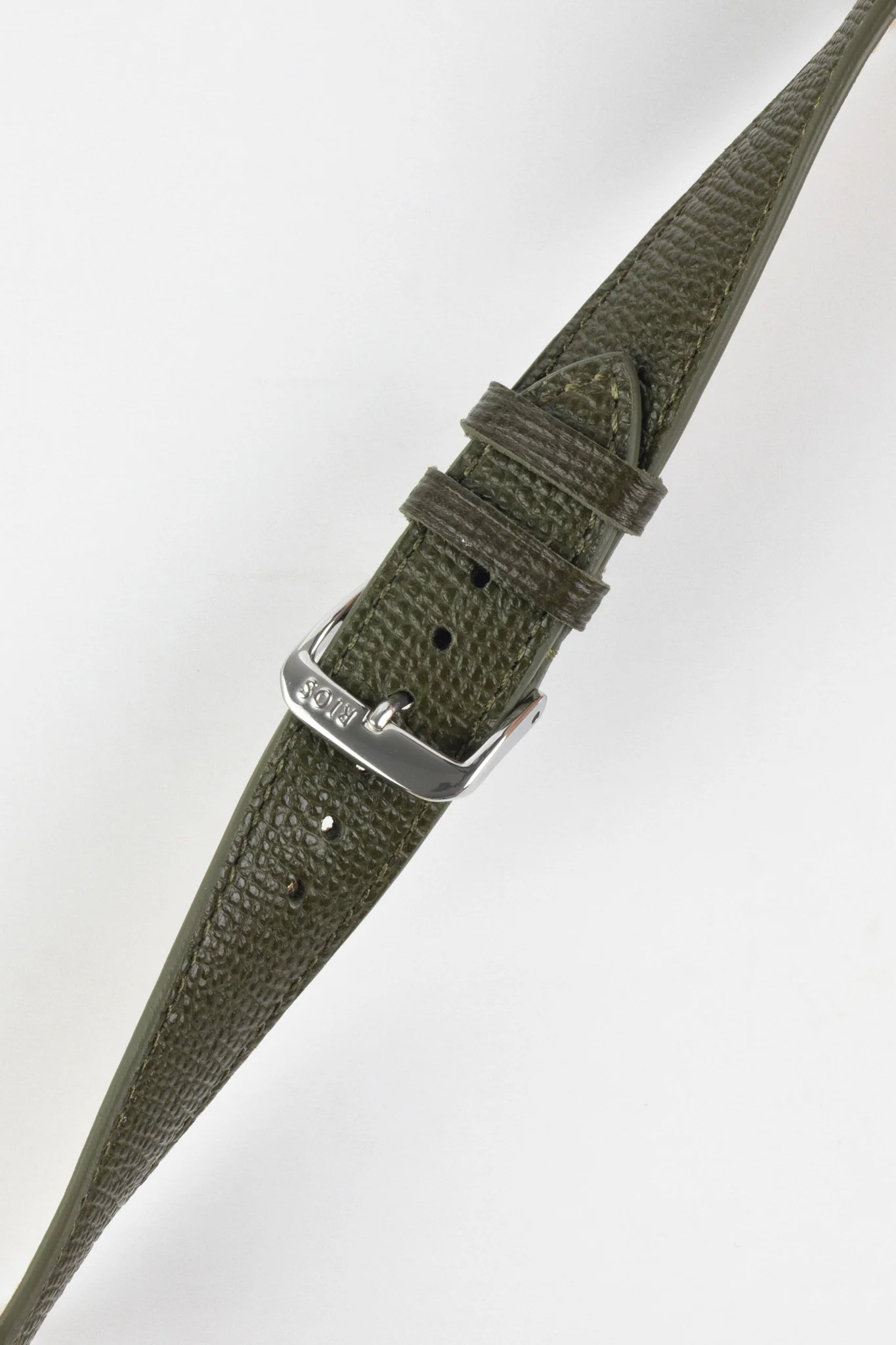 RIOS1931 FRENCH Leather Watch Strap in OLIVE DRAB - Image 5
