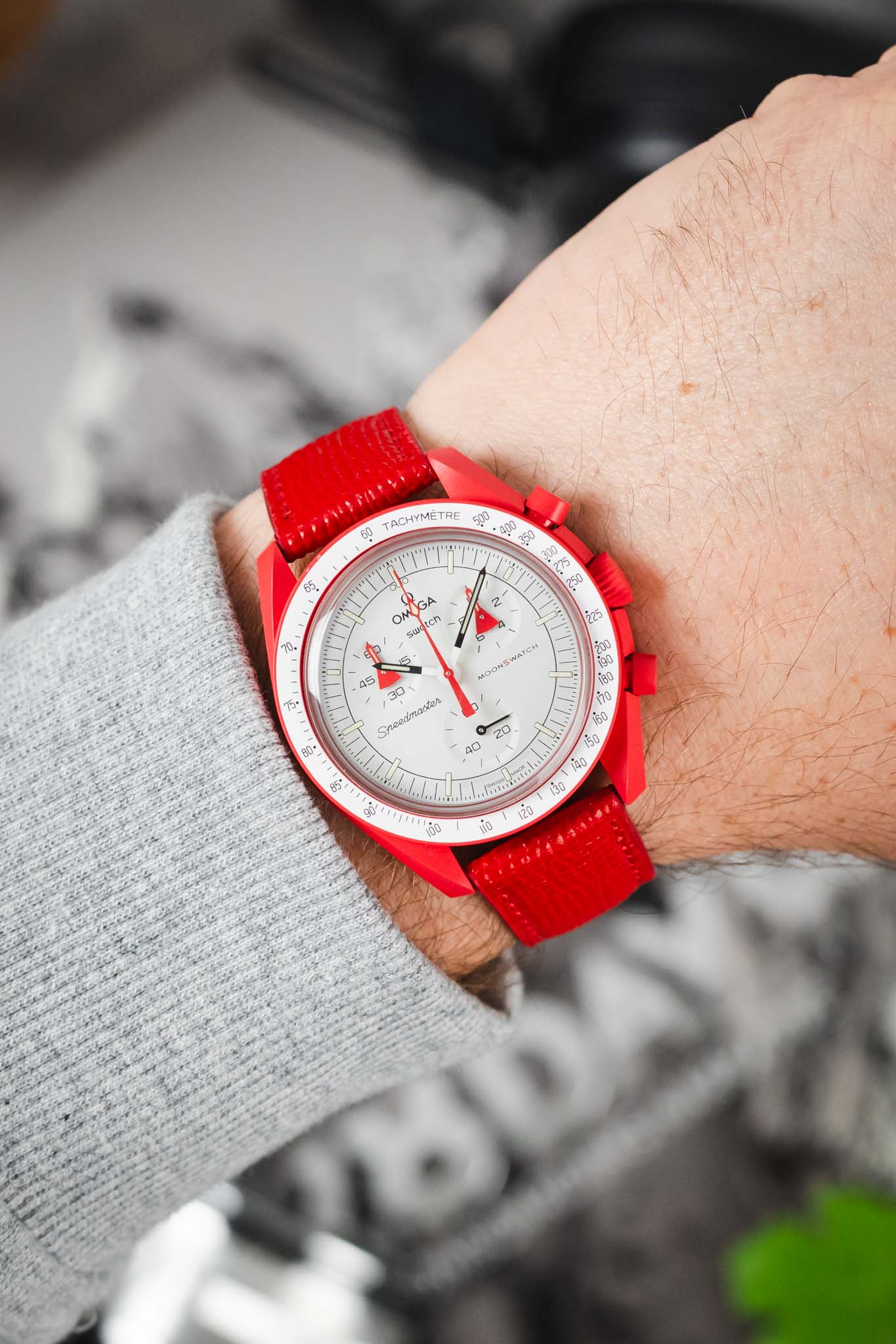 RIOS1931 FRENCH Leather Watch Strap in RED - Image 2