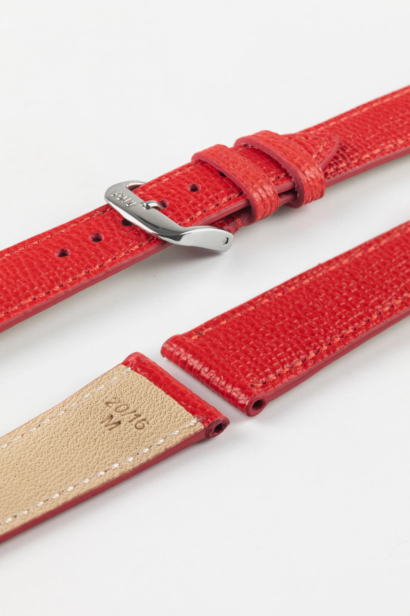 RIOS1931 FRENCH Leather Watch Strap in RED - Image 8