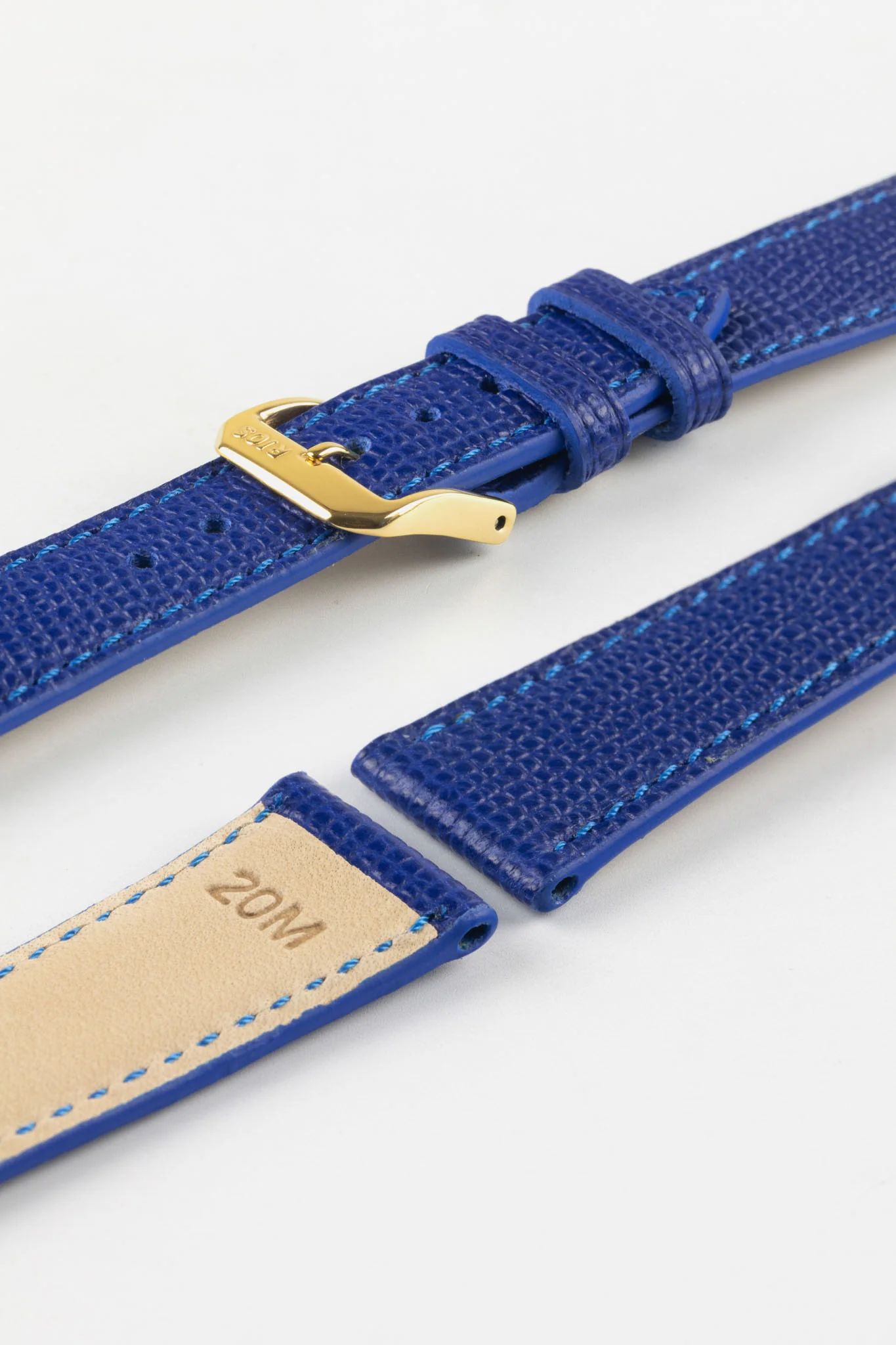 RIOS1931 FRENCH Leather Watch Strap in ROYAL BLUE - Image 7