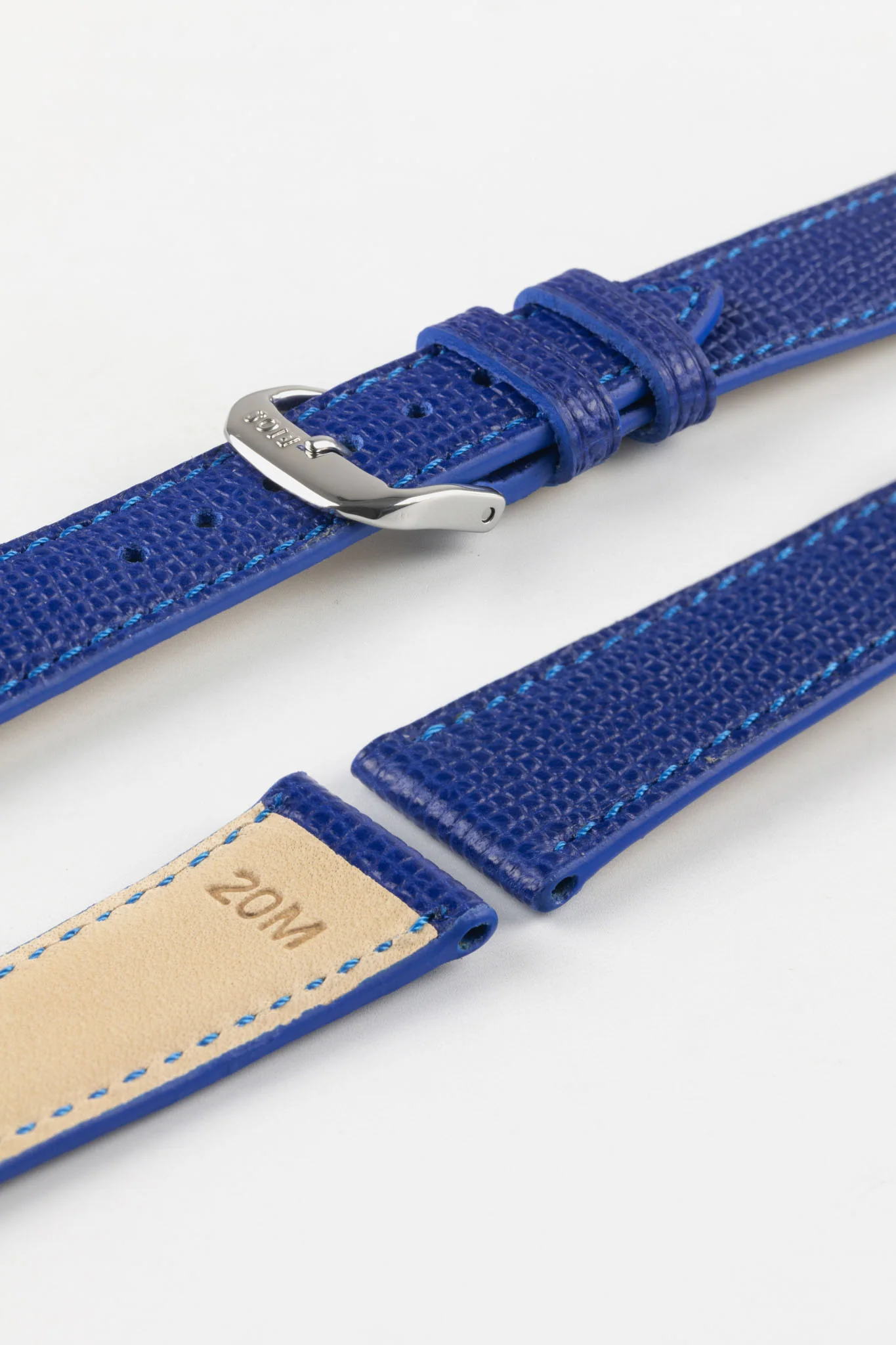 RIOS1931 FRENCH Leather Watch Strap in ROYAL BLUE - Image 8