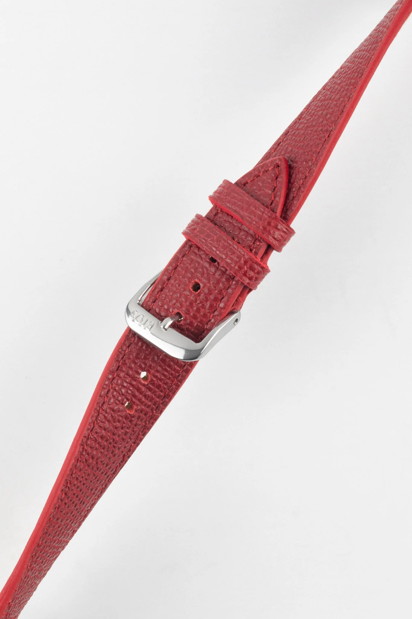 RIOS1931 FRENCH Leather Watch Strap in RUBY - Image 5