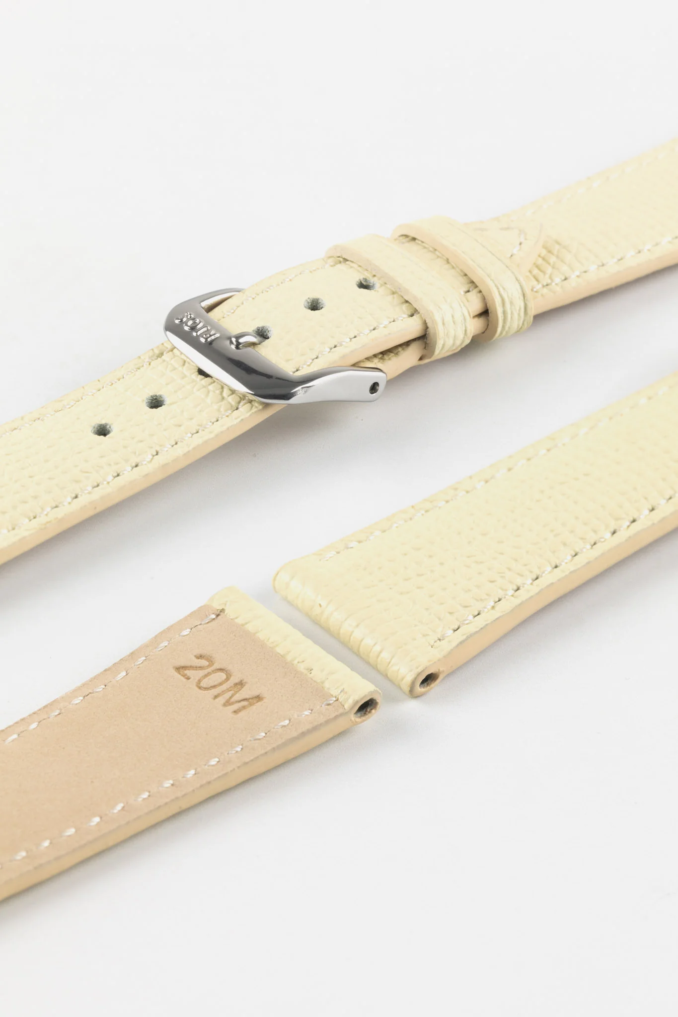 RIOS1931 FRENCH Leather Watch Strap in SAND - Image 8