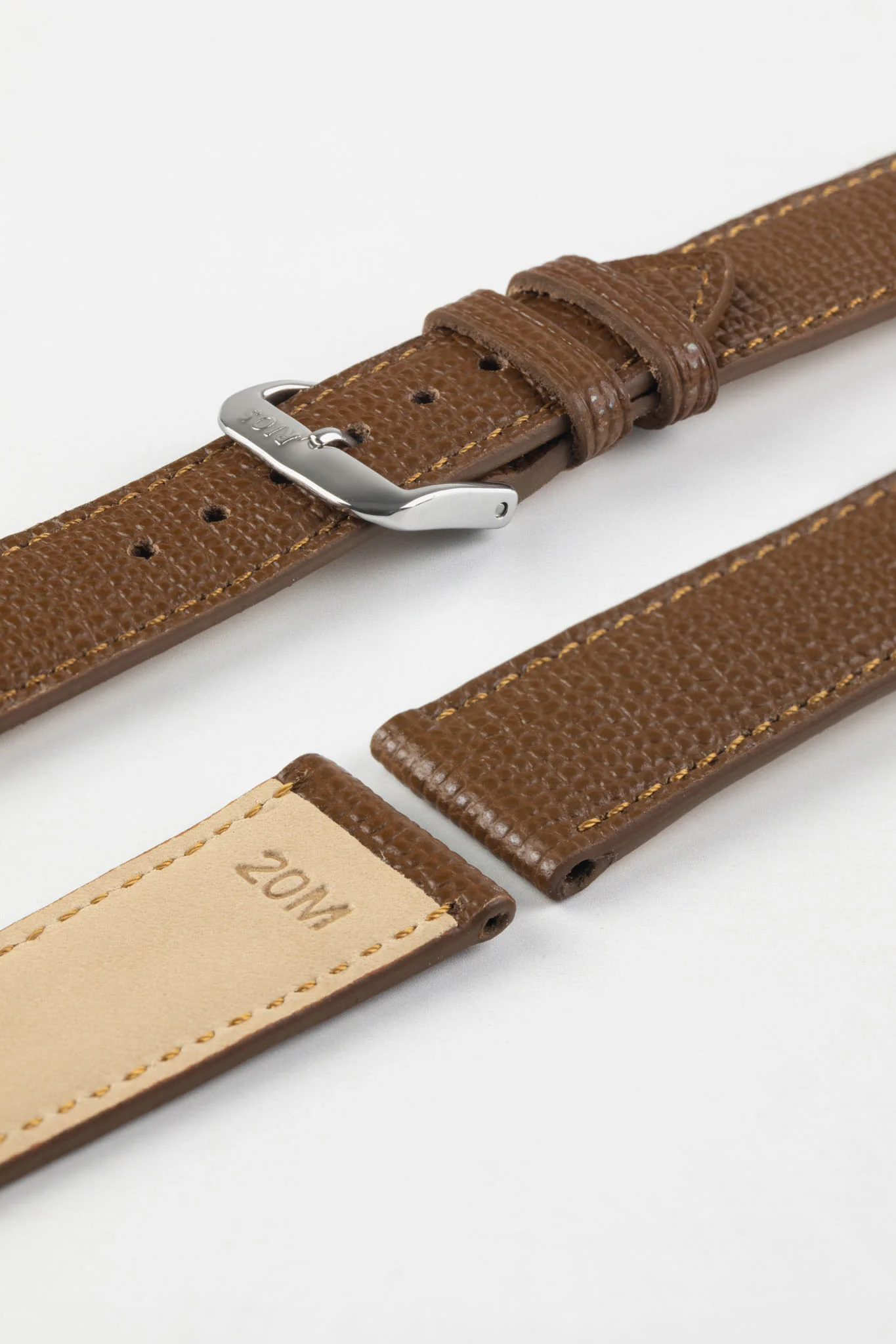 RIOS1931 FRENCH Leather Watch Strap in TOBACCO - Image 7