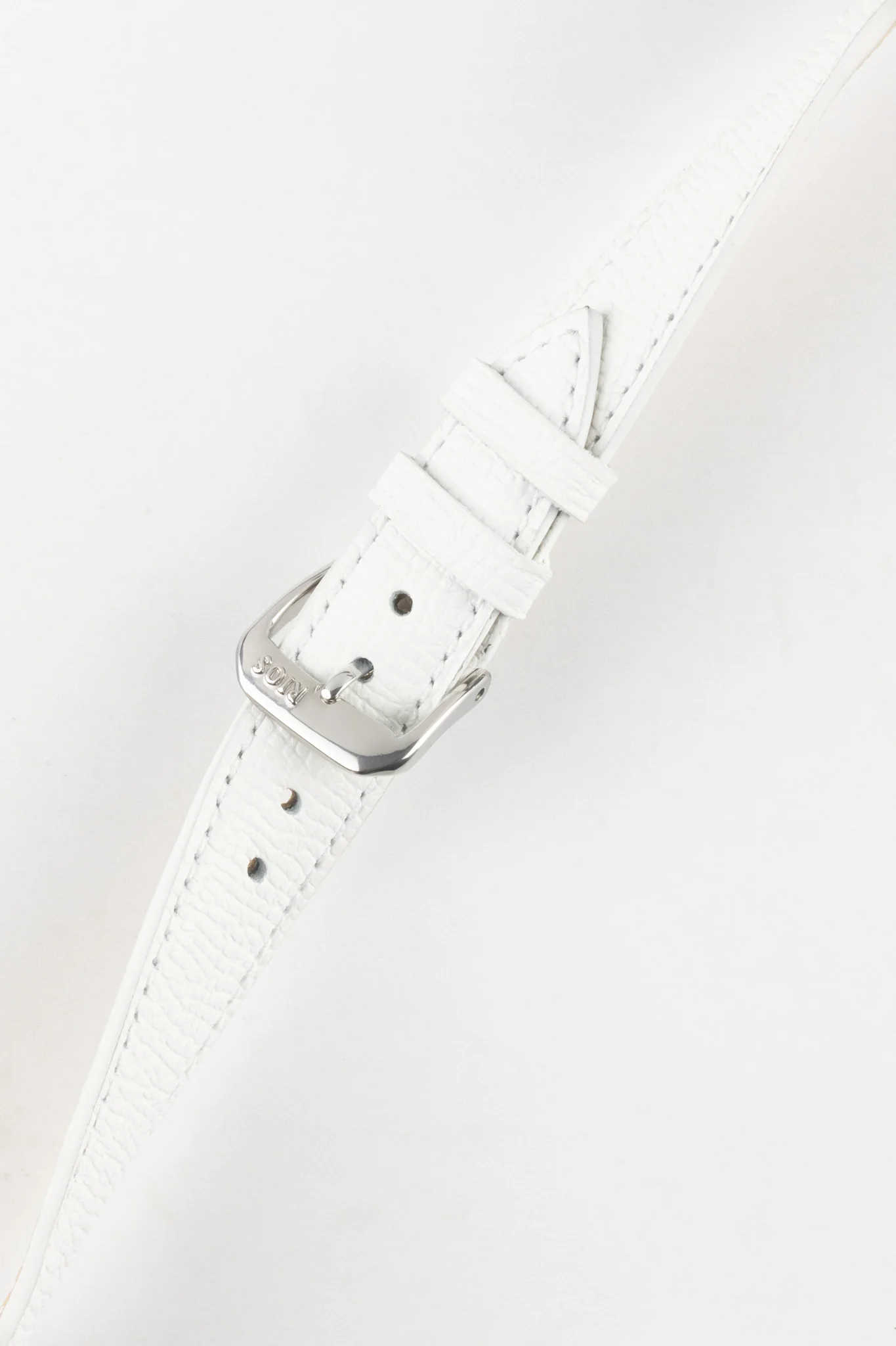 RIOS1931 FRENCH Leather Watch Strap in WHITE - Image 5