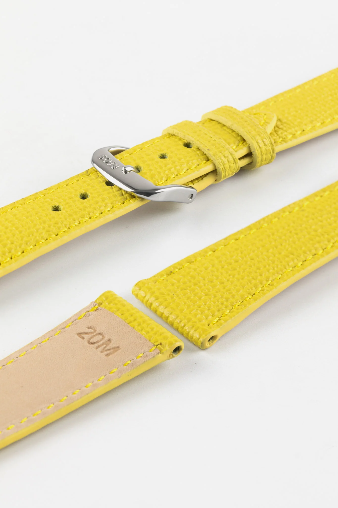 RIOS1931 FRENCH Leather Watch Strap in YELLOW - Image 8