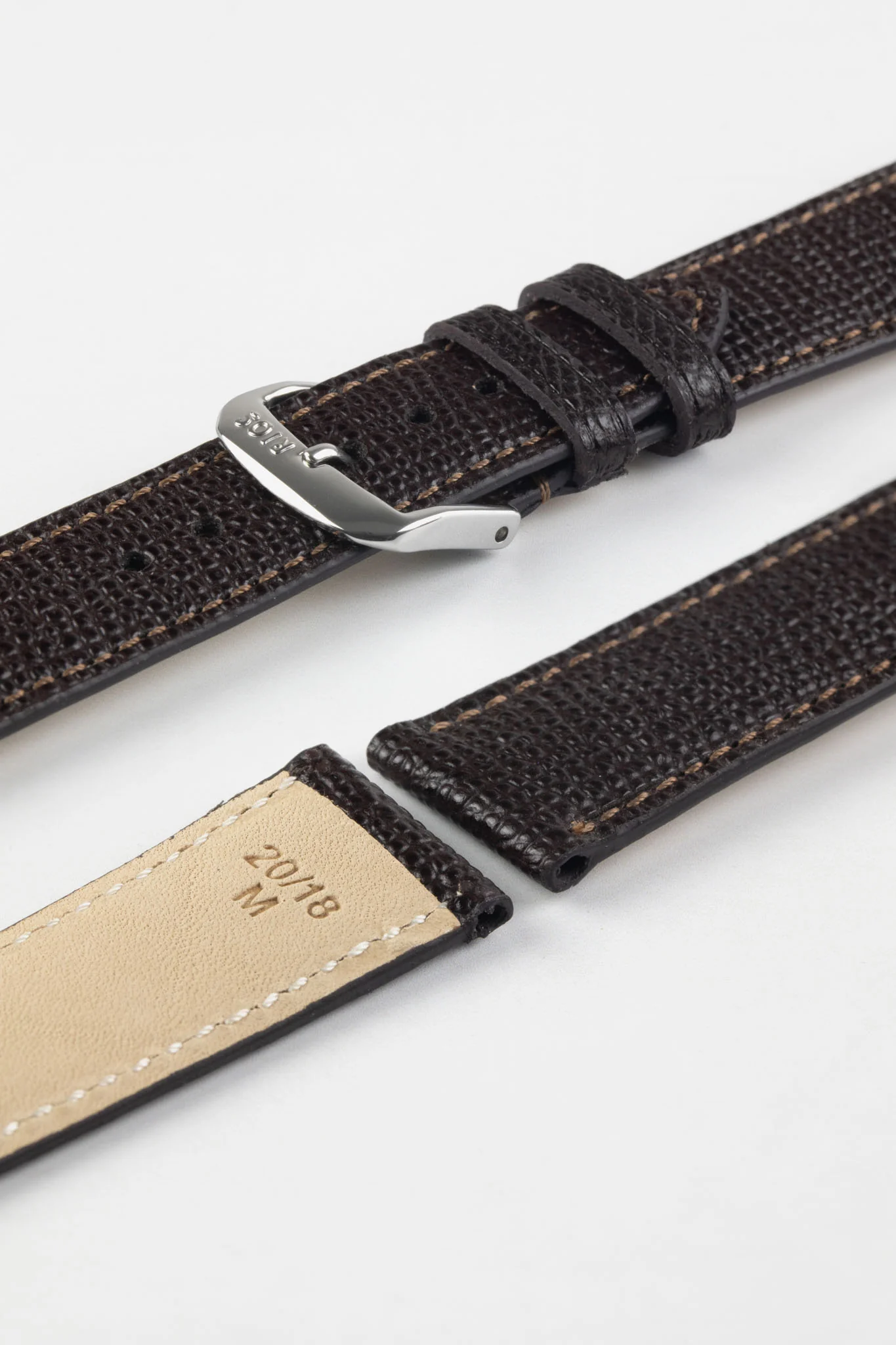 RIOS1931 FRENCH Leather Watch Strap in MOCHA - Image 7