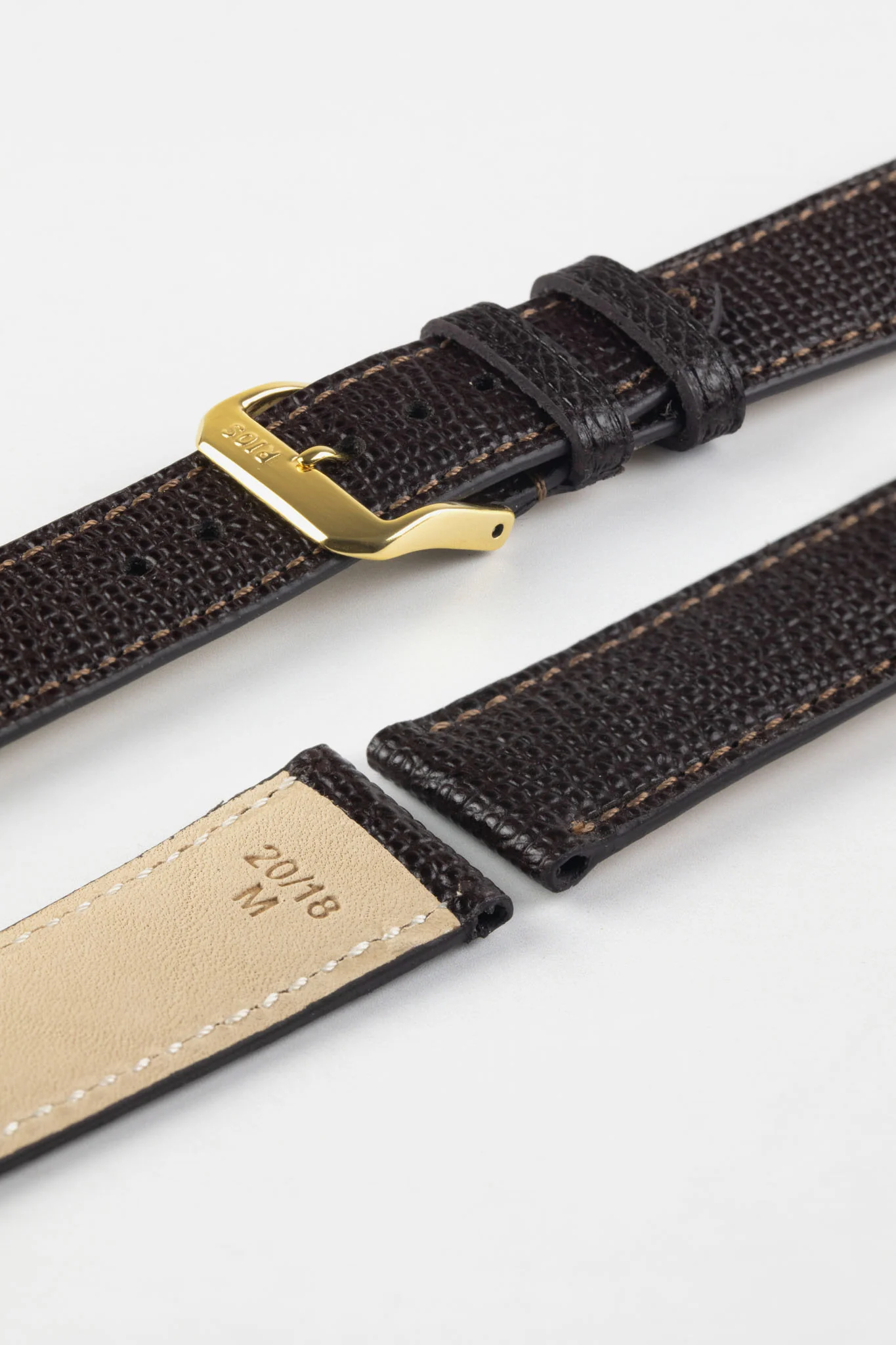 RIOS1931 FRENCH Leather Watch Strap in MOCHA - Image 8