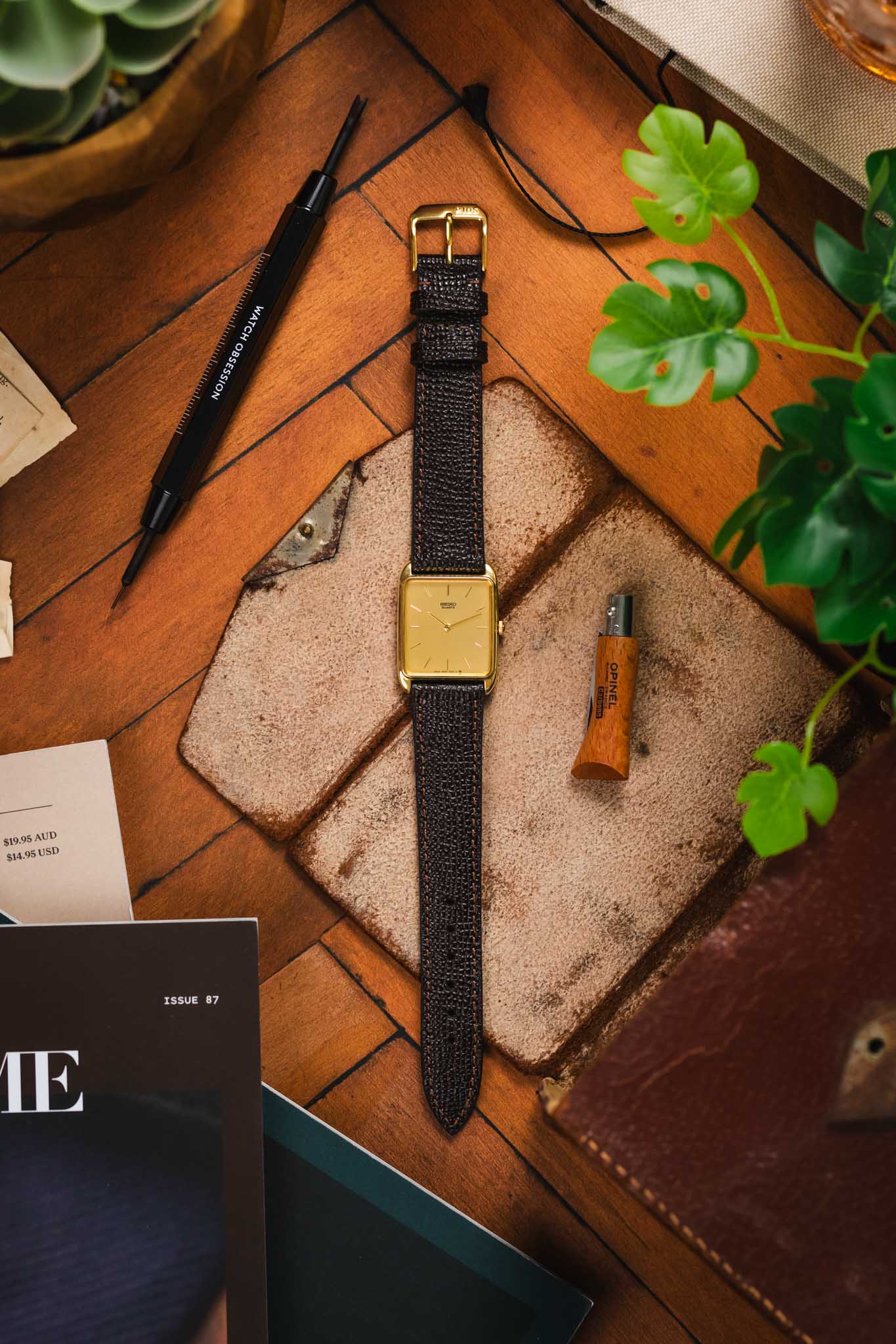 RIOS1931 FRENCH Leather Watch Strap in MOCHA - Image 9