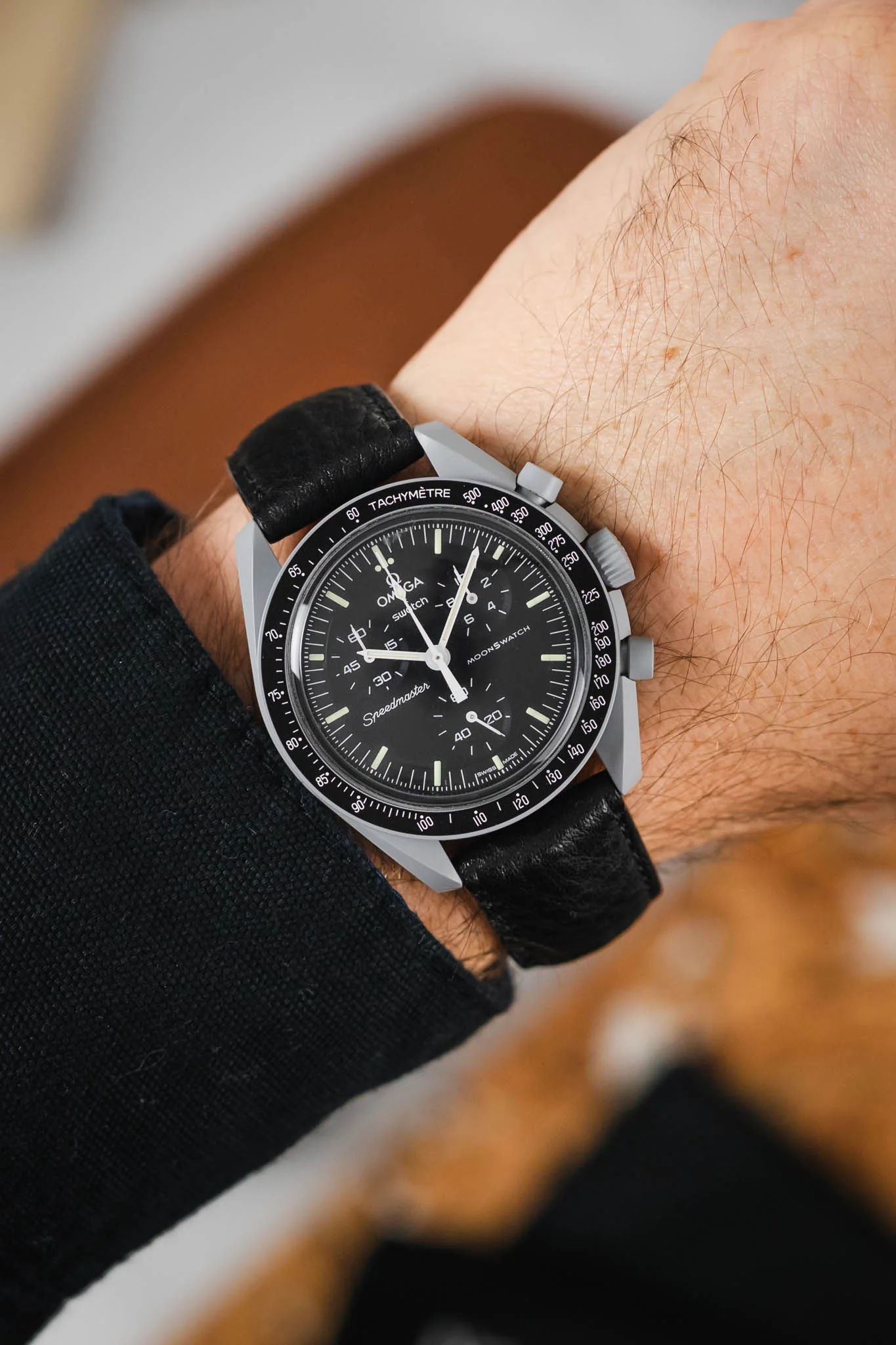 RIOS1931 GARMISCH Organic Leather Watch Strap in BLACK - Image 2