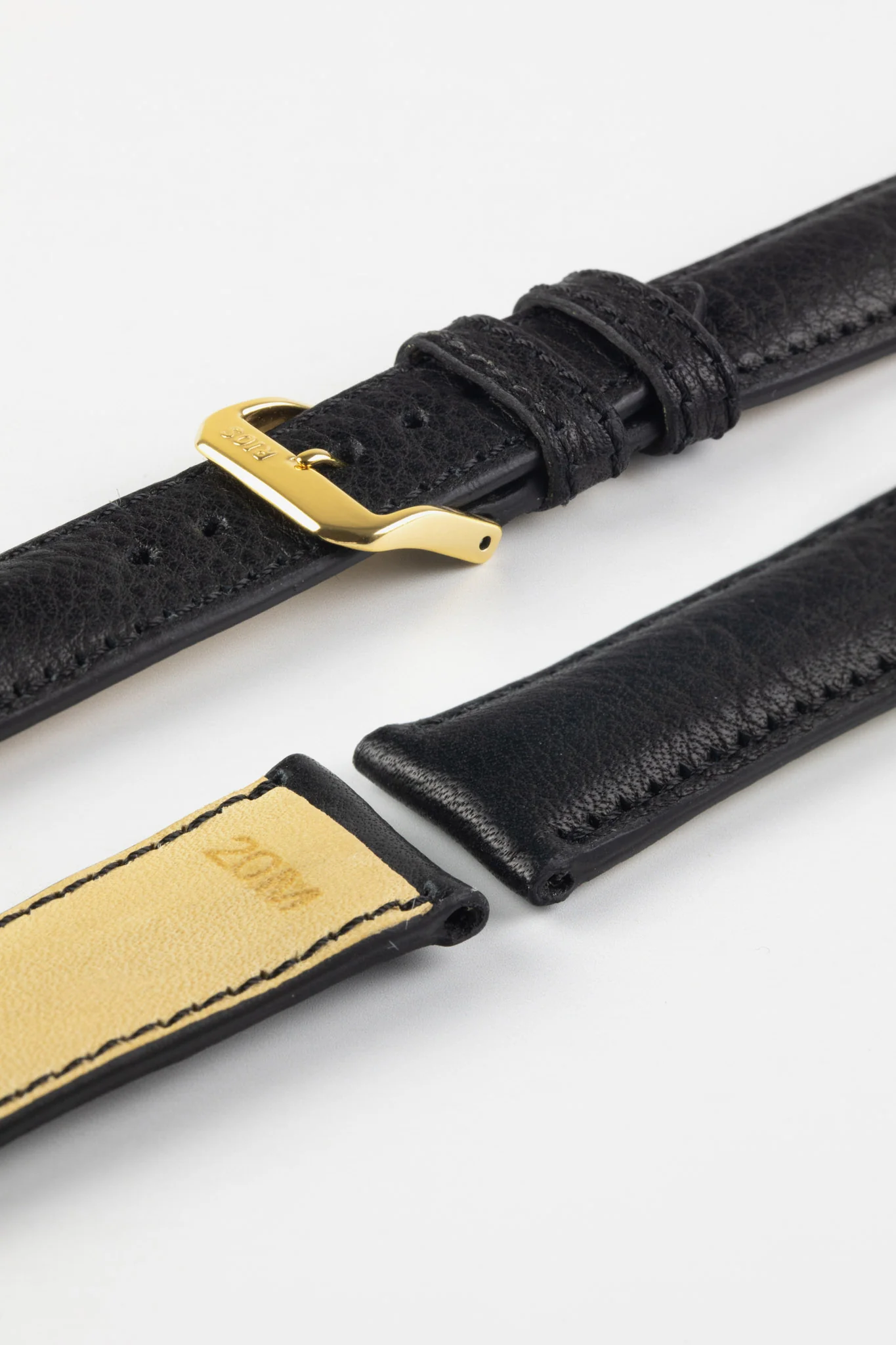 RIOS1931 GARMISCH Organic Leather Watch Strap in BLACK - Image 8