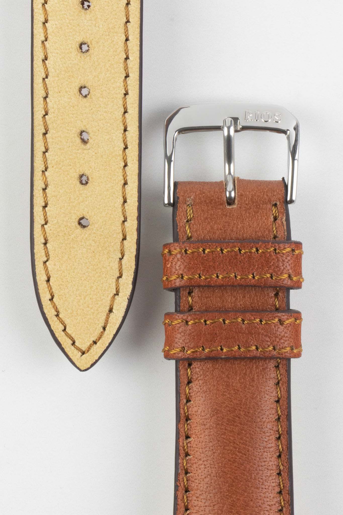 RIOS1931 GARMISCH Organic Leather Watch Strap in COGNAC - Image 2