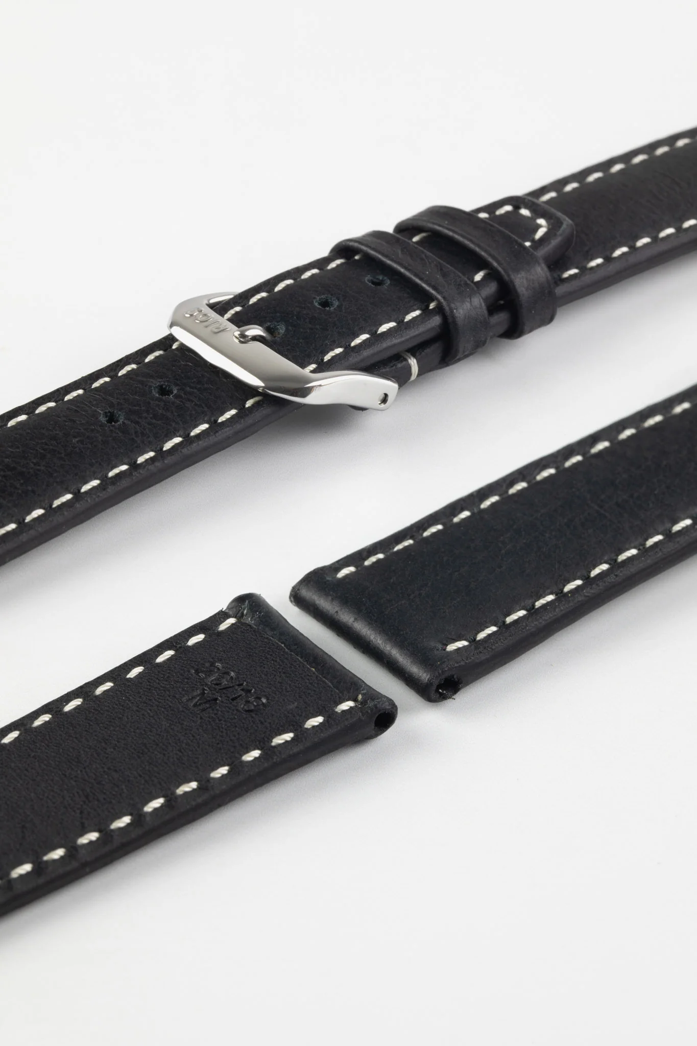 RIOS1931 HAVANA Genuine Pigskin Leather Watch Strap in BLACK - Image 4