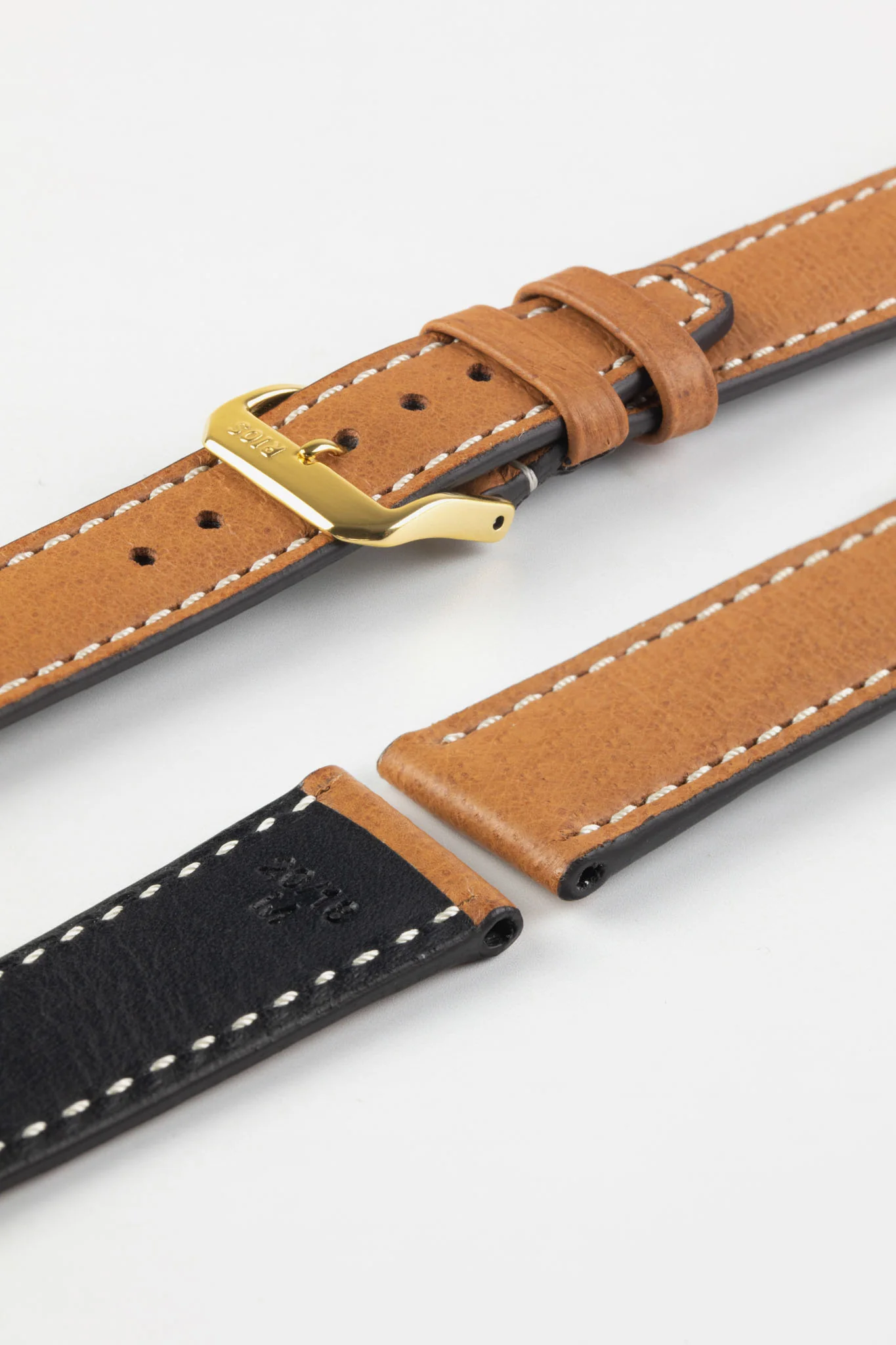 RIOS1931 HAVANA Genuine Pigskin Leather Watch Strap in COGNAC - Image 5