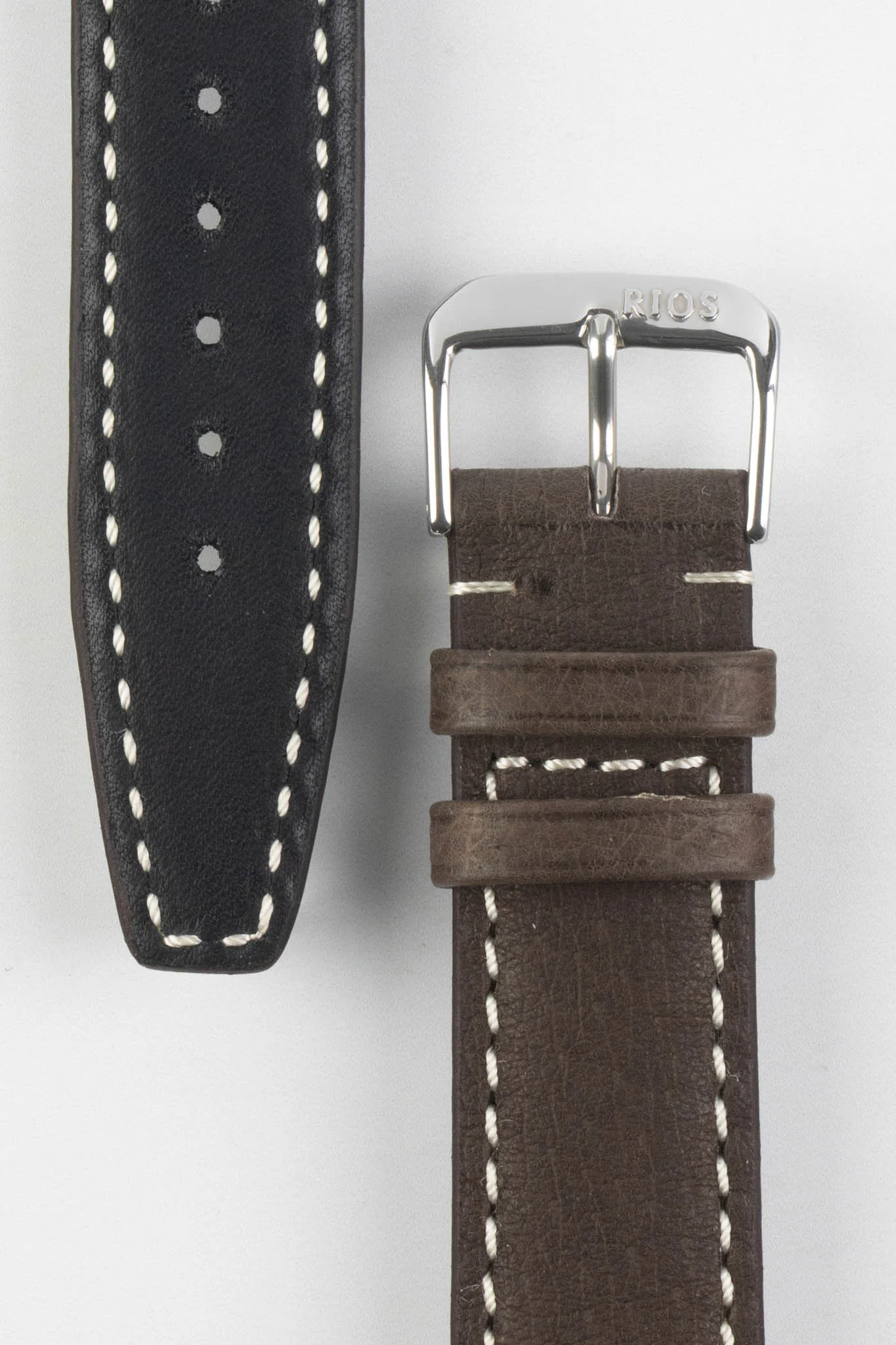 RIOS1931 HAVANA Genuine Pigskin Leather Watch Strap in MOCHA - Image 3