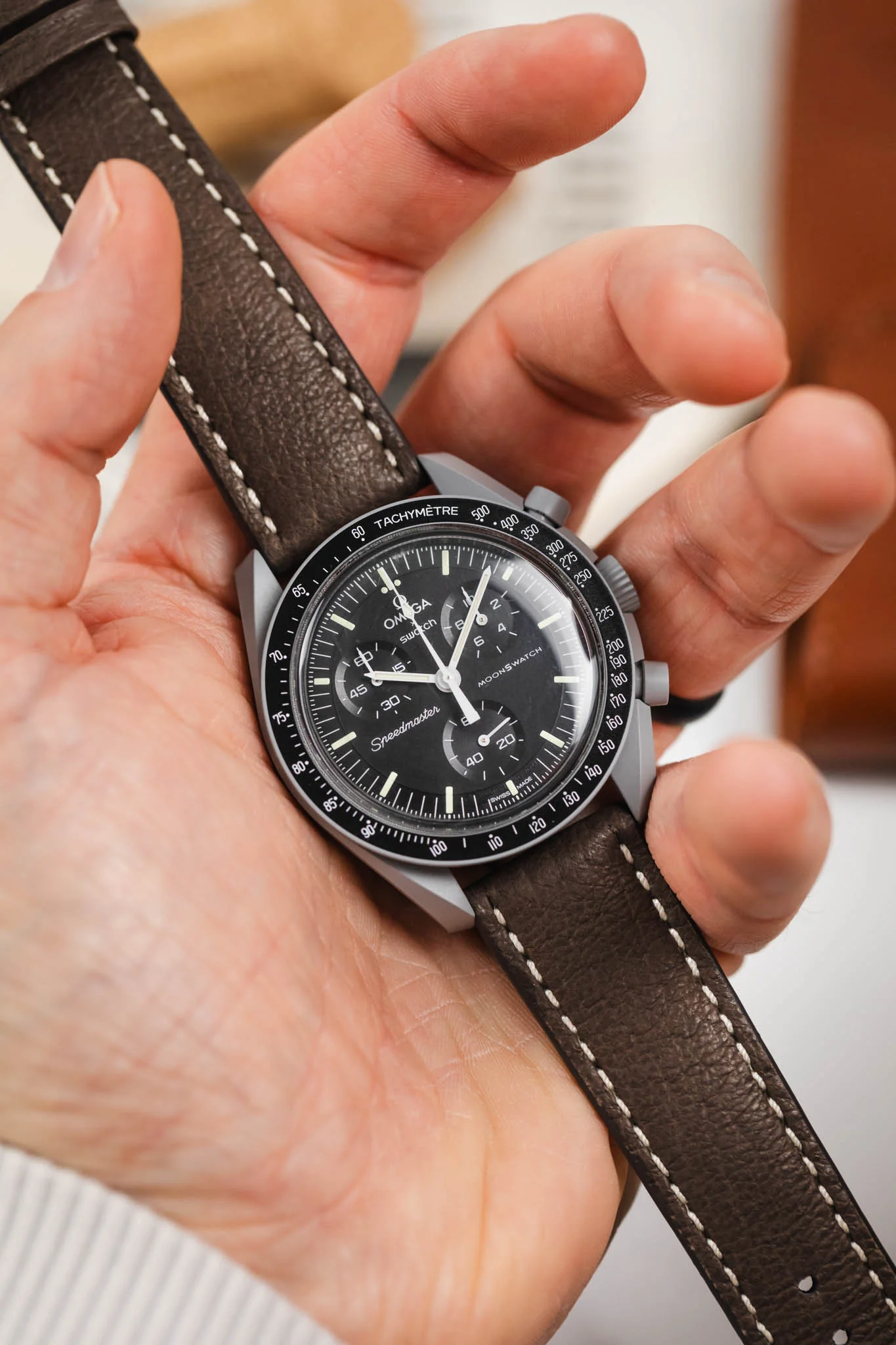 RIOS1931 HAVANA Genuine Pigskin Leather Watch Strap in MOCHA - Image 6