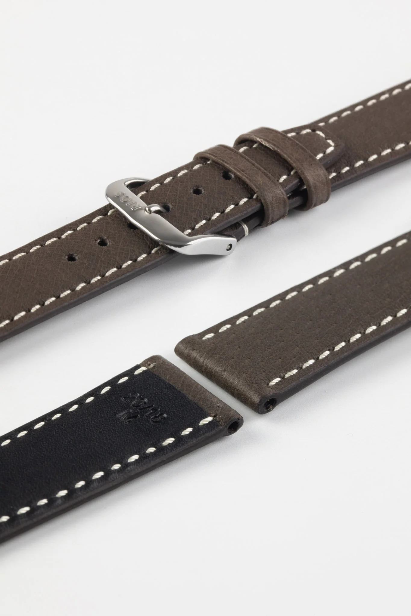 RIOS1931 HAVANA Genuine Pigskin Leather Watch Strap in MOCHA - Image 7