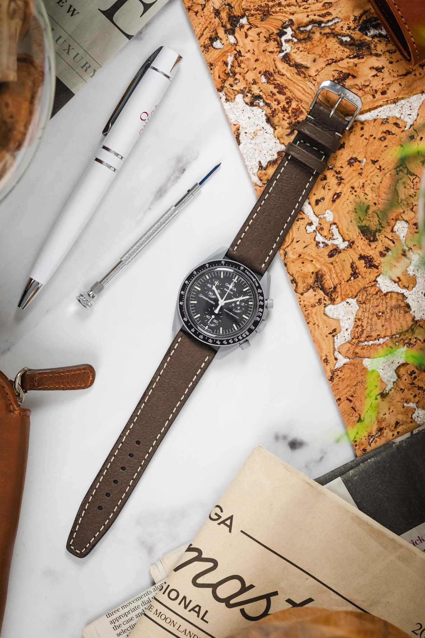 RIOS1931 HAVANA Genuine Pigskin Leather Watch Strap in MOCHA - Image 9