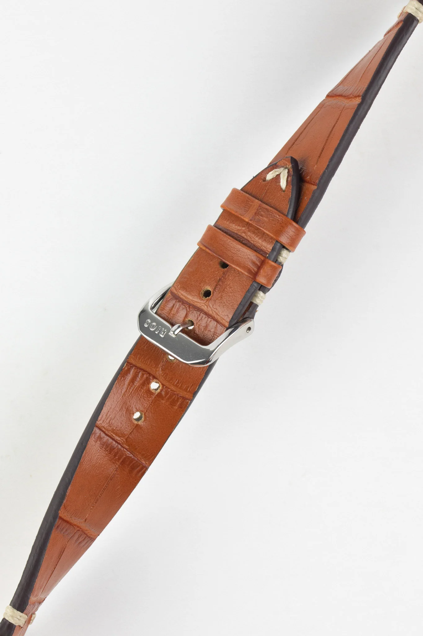 RIOS1931 HOLLYWOOD Alligator-Embossed Leather Watch Strap in COGNAC - Image 5