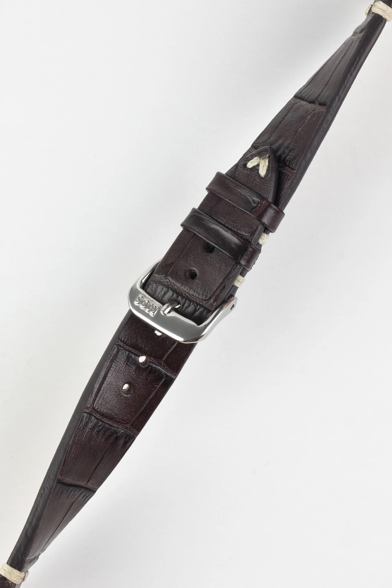RIOS1931 HOLLYWOOD Alligator-Embossed Leather Watch Strap in MOCHA - Image 5