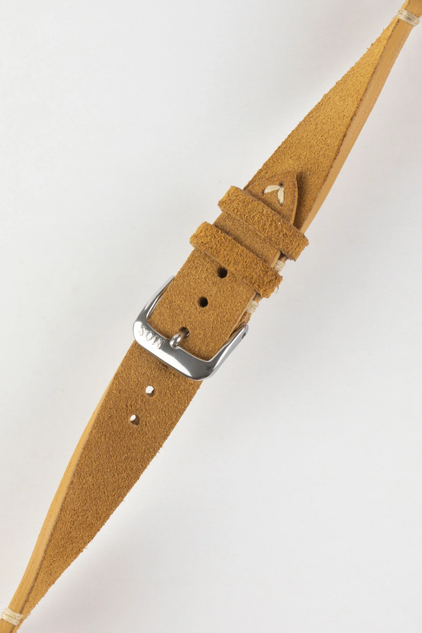 RIOS1931 HUDSON Genuine Suede Leather Watch Strap in COGNAC - Image 5