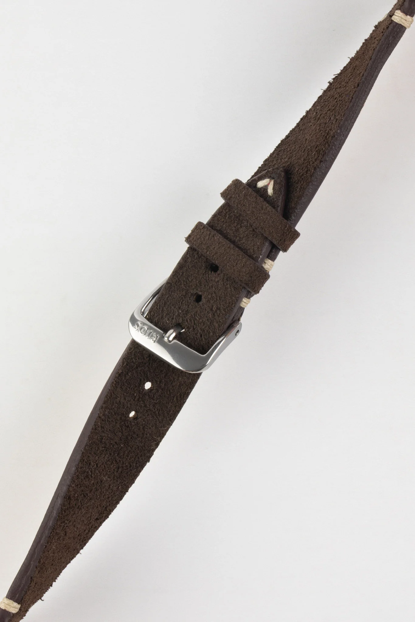 RIOS1931 HUDSON Genuine Suede Leather Watch Strap in MOCHA - Image 5