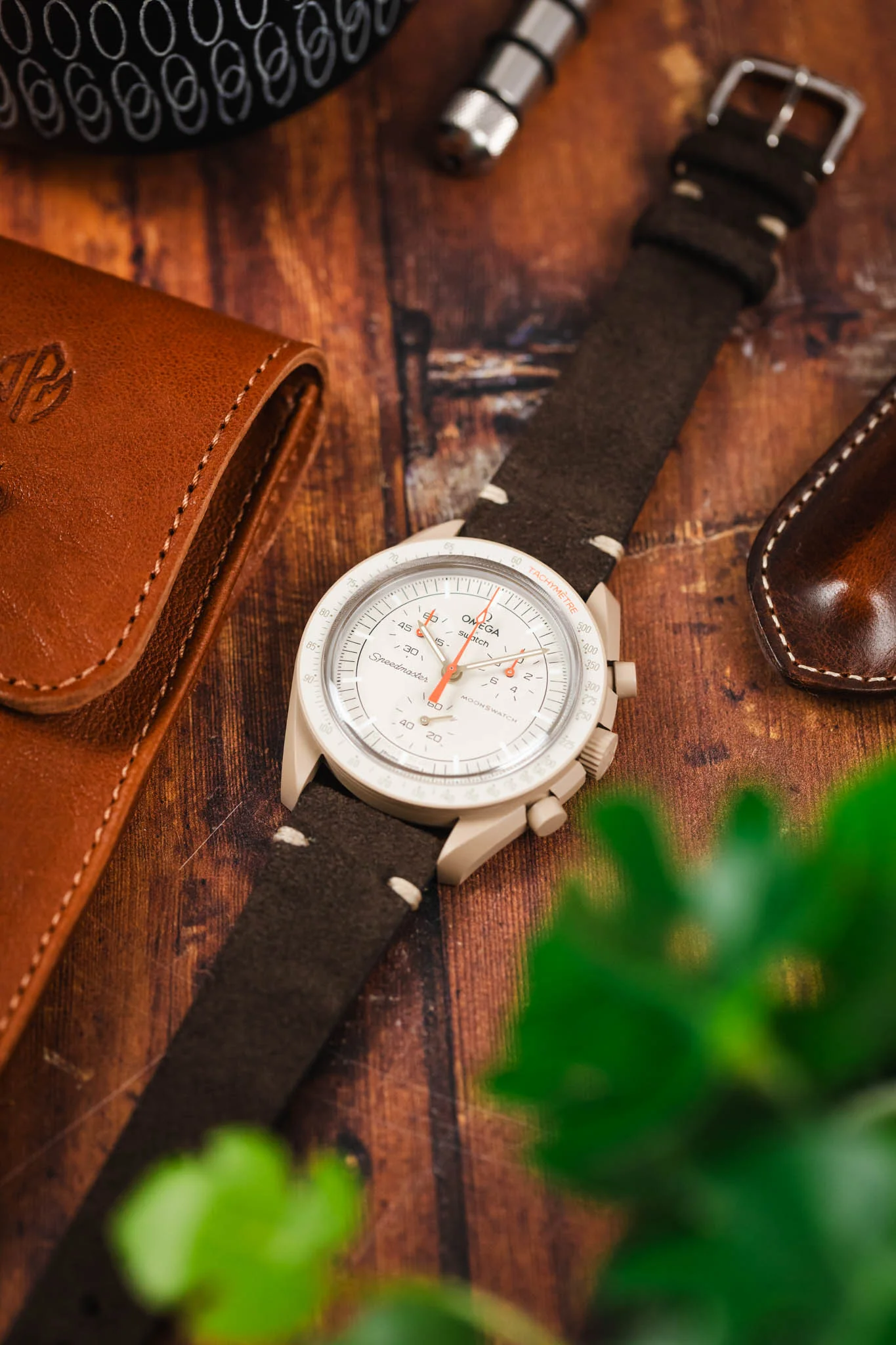 RIOS1931 HUDSON Genuine Suede Leather Watch Strap in MOCHA - Image 6