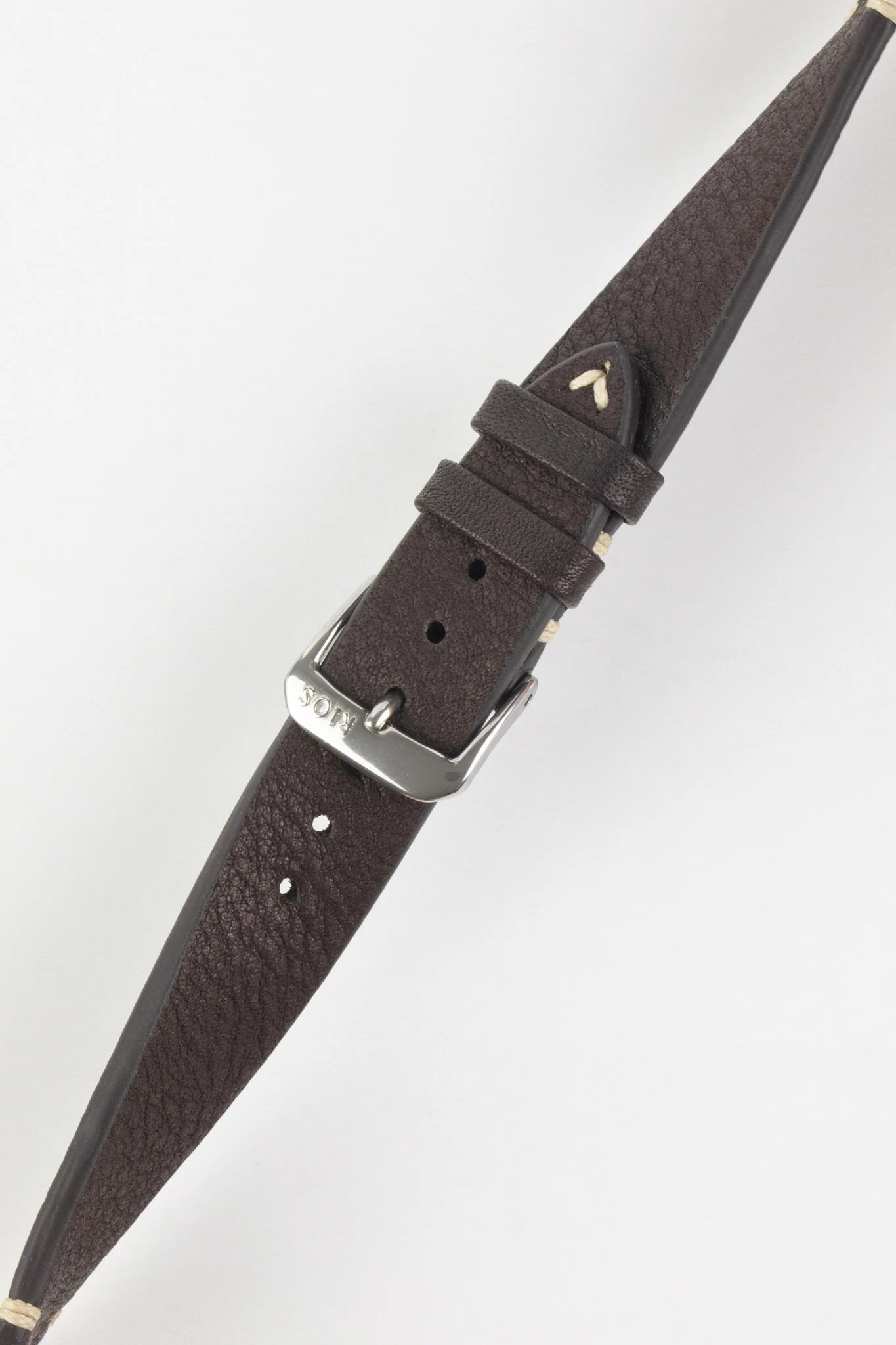 RIOS1931 INZELL Retro Organic Leather Watch Strap in MOCHA - Image 5