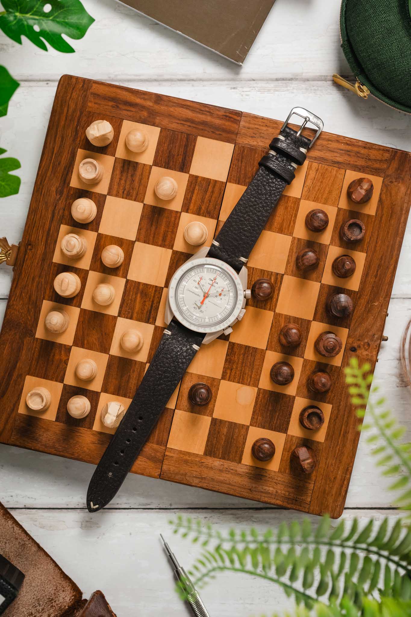 RIOS1931 INZELL Retro Organic Leather Watch Strap in MOCHA - Image 6